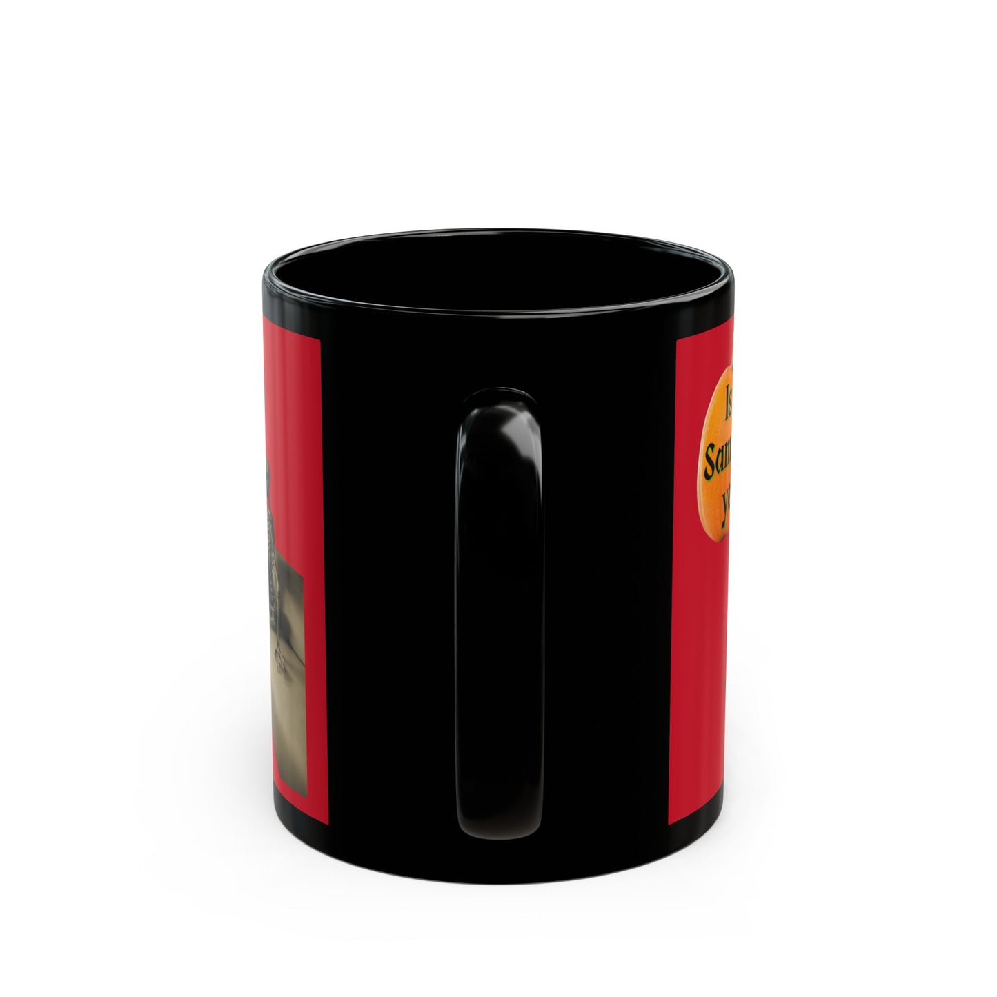Is it Samhain yet? Skeleton's Pumpkin Red Mug by CreepyCrafts.boo