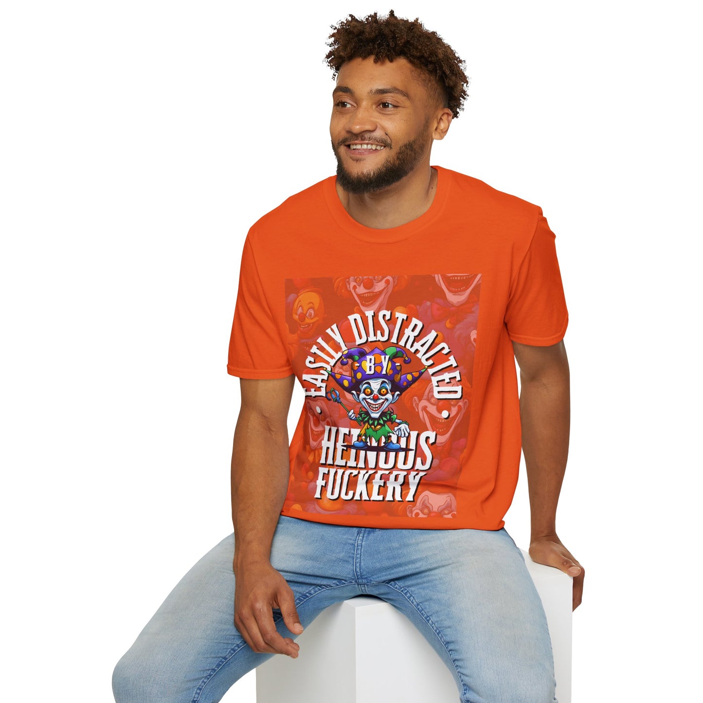 Easily Distracted by Heinous Fuckery Little Jincs LTcolors Unisex T-Shirt by cypherpunkgear.com