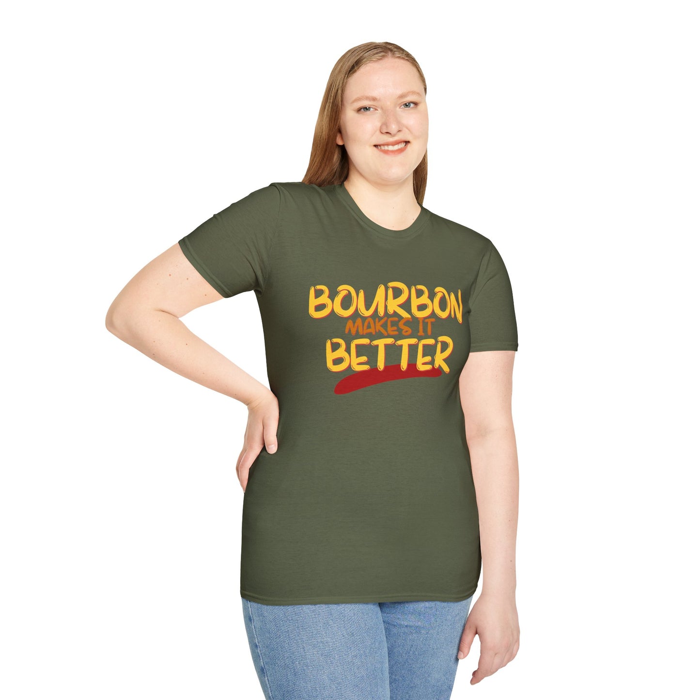¡Bourbon lo mejora con cypherpunkgear! Camiseta unisex de estilo suave