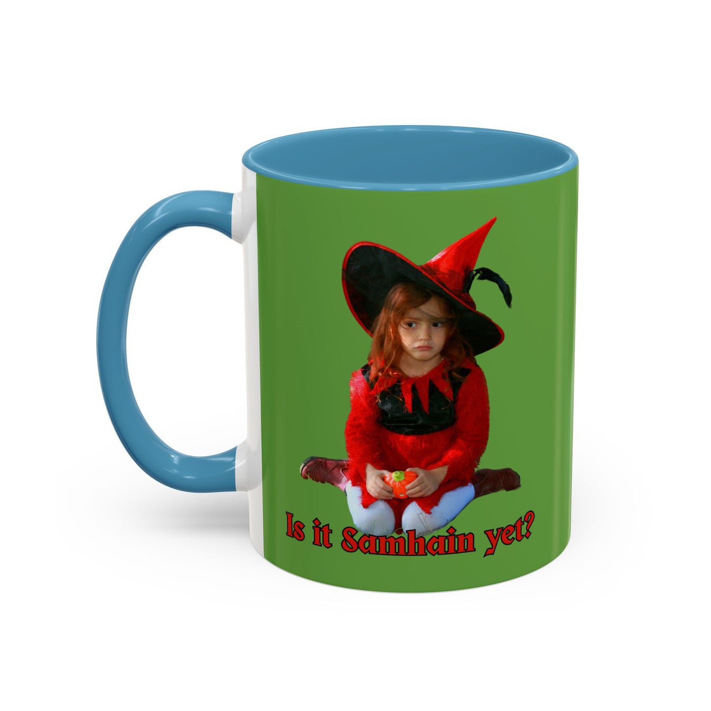 Is it Samhain yet? Green Accent Mug by CreepyCrafts.boo