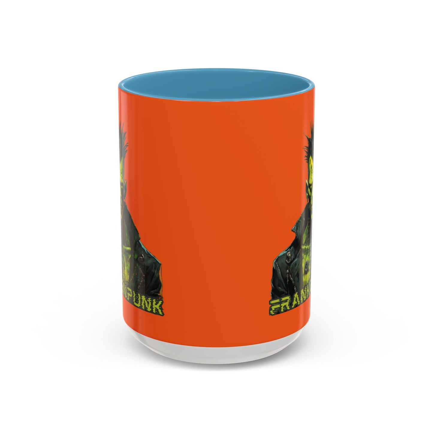 Frankenpunk Orange Accent Mug by CreepyCrafts.boo