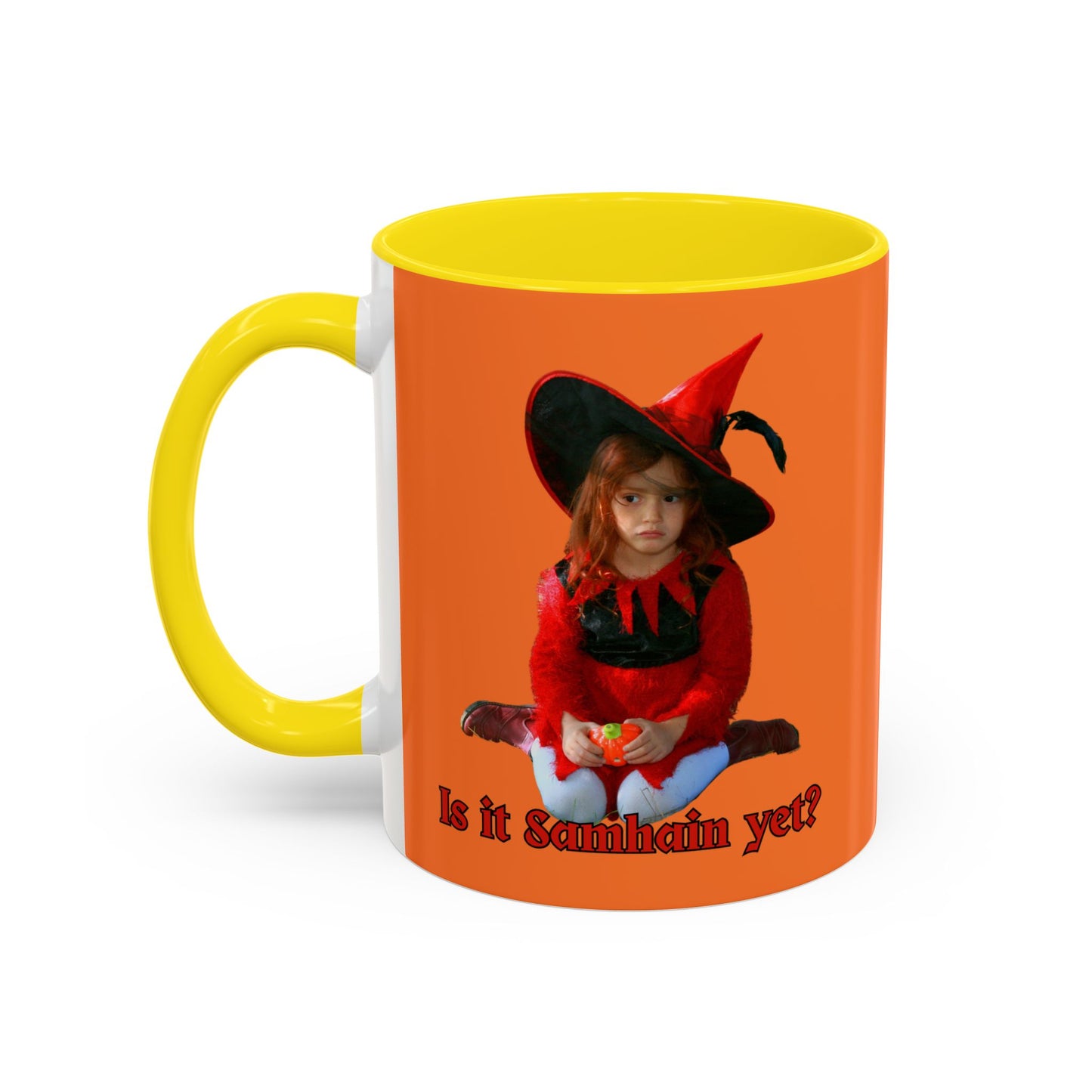 Is it Samhain yet? Orange Accent Mug by CreepyCrafts.boo