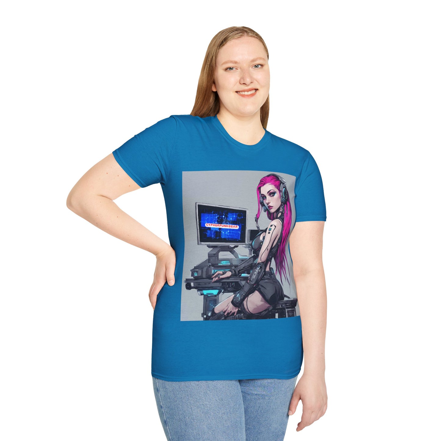Netrunner Cyberpunk DKcolors Unisex T-Shirt by cypherpunkgear.com