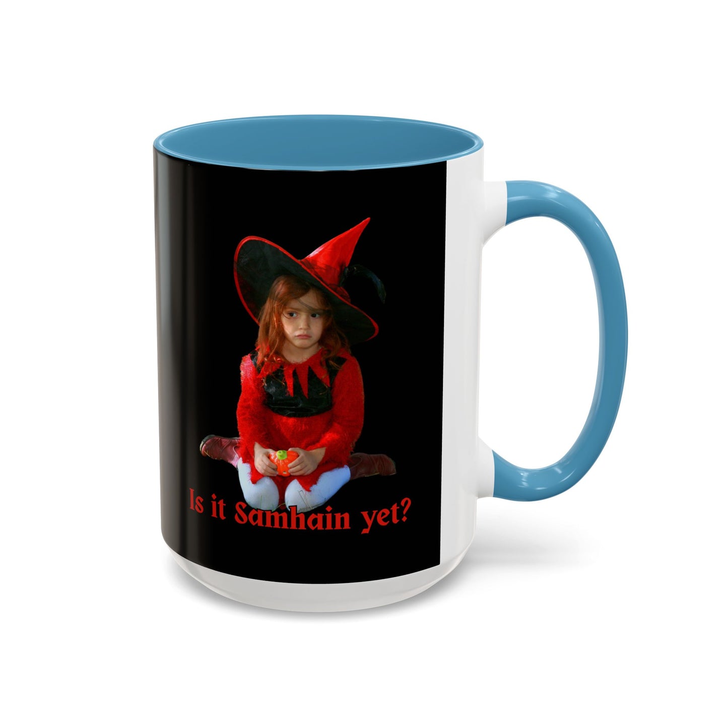 Is it Samhain yet? Black Accent Mug by CreepyCrafts.boo