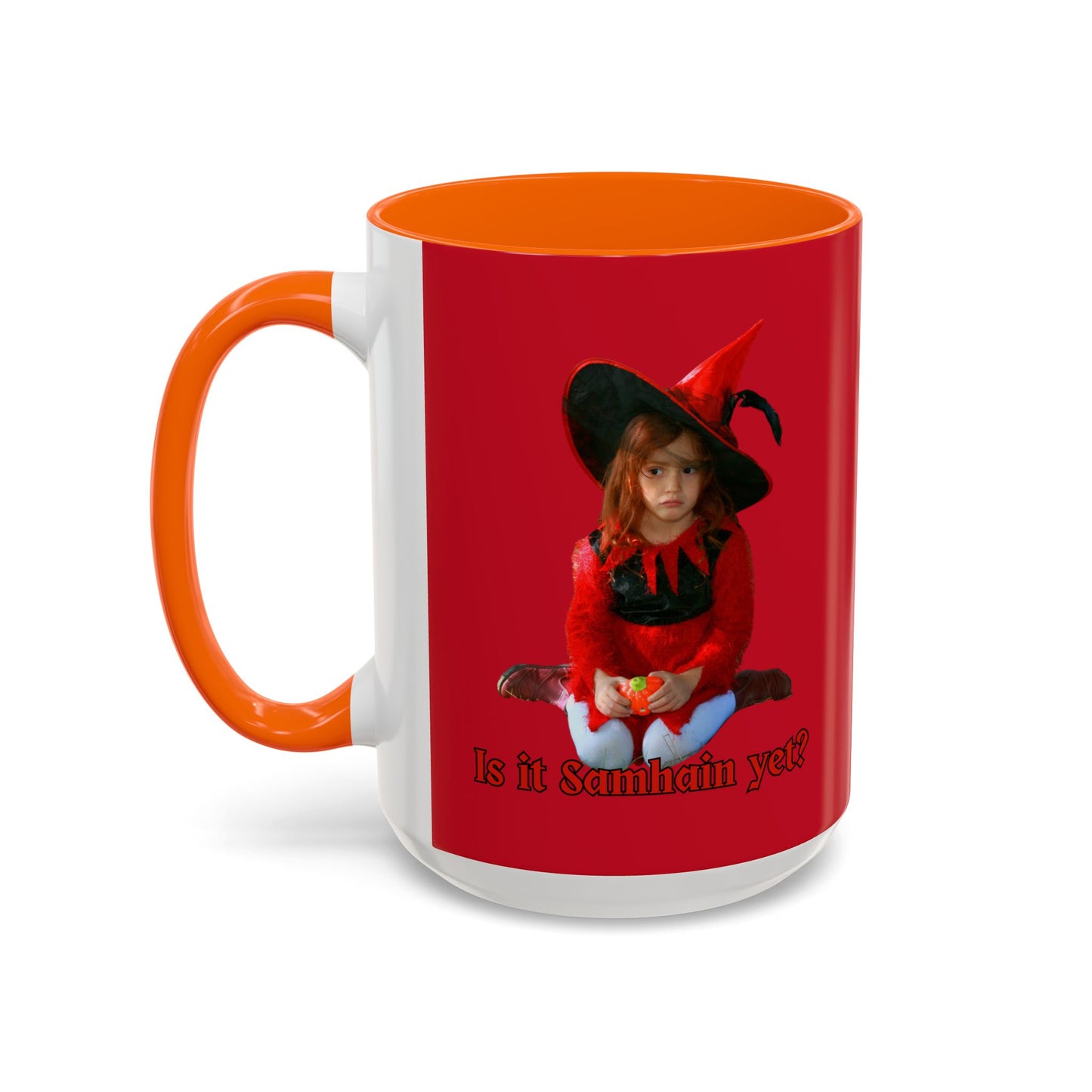 Is it Samhain yet? Red Accent Mug by CreepyCrafts.boo