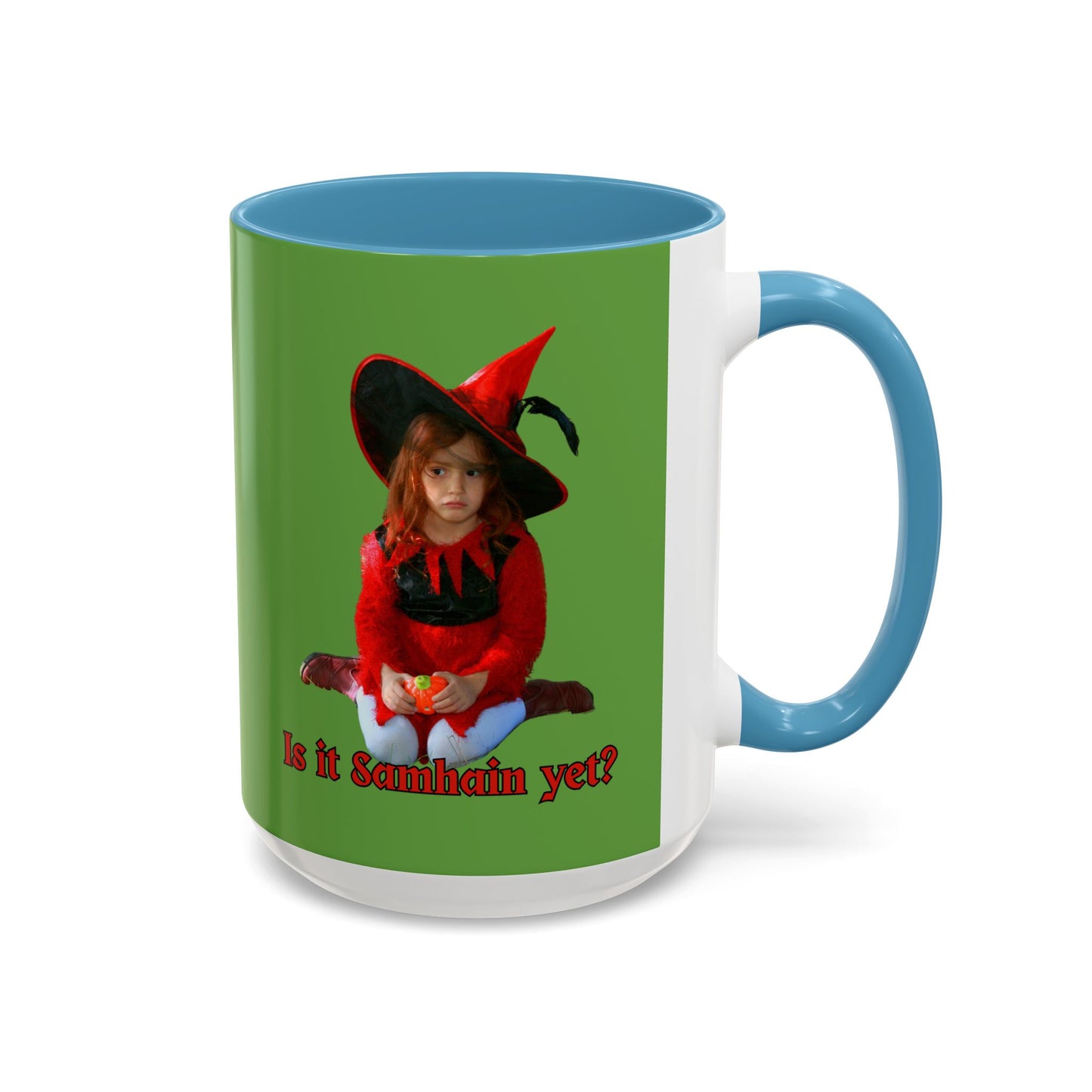 Is it Samhain yet? Green Accent Mug by CreepyCrafts.boo