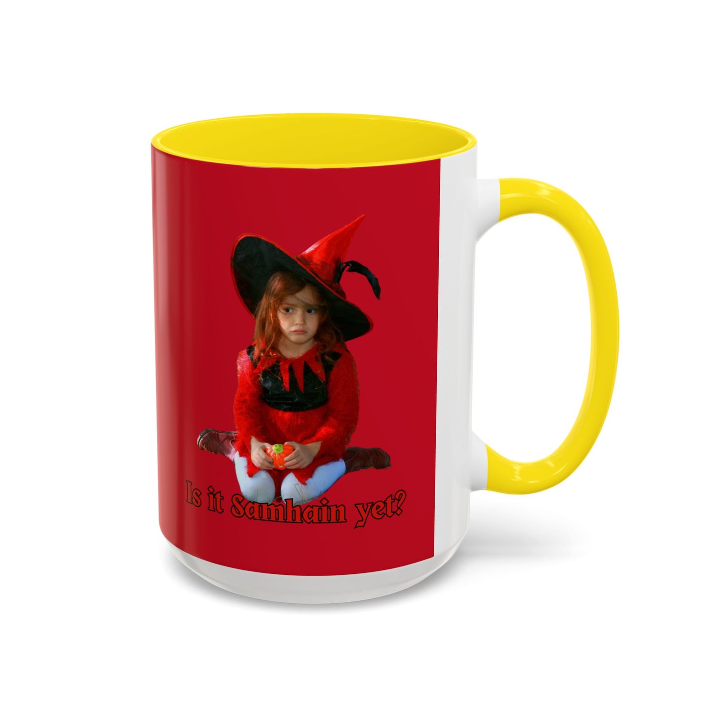 Is it Samhain yet? Red Accent Mug by CreepyCrafts.boo