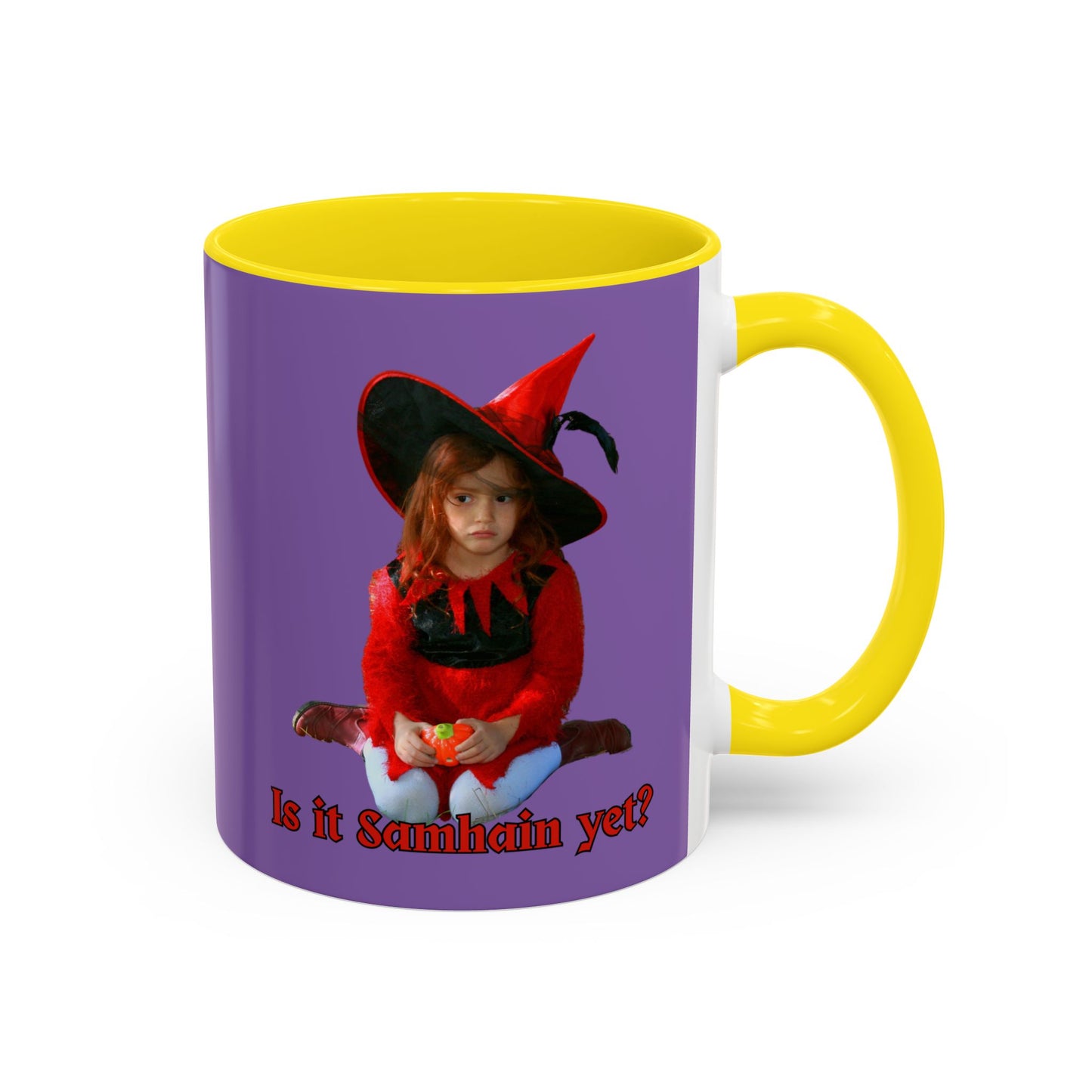 Is it Samhain yet? Light Purple Accent Mug by CreepyCrafts.boo