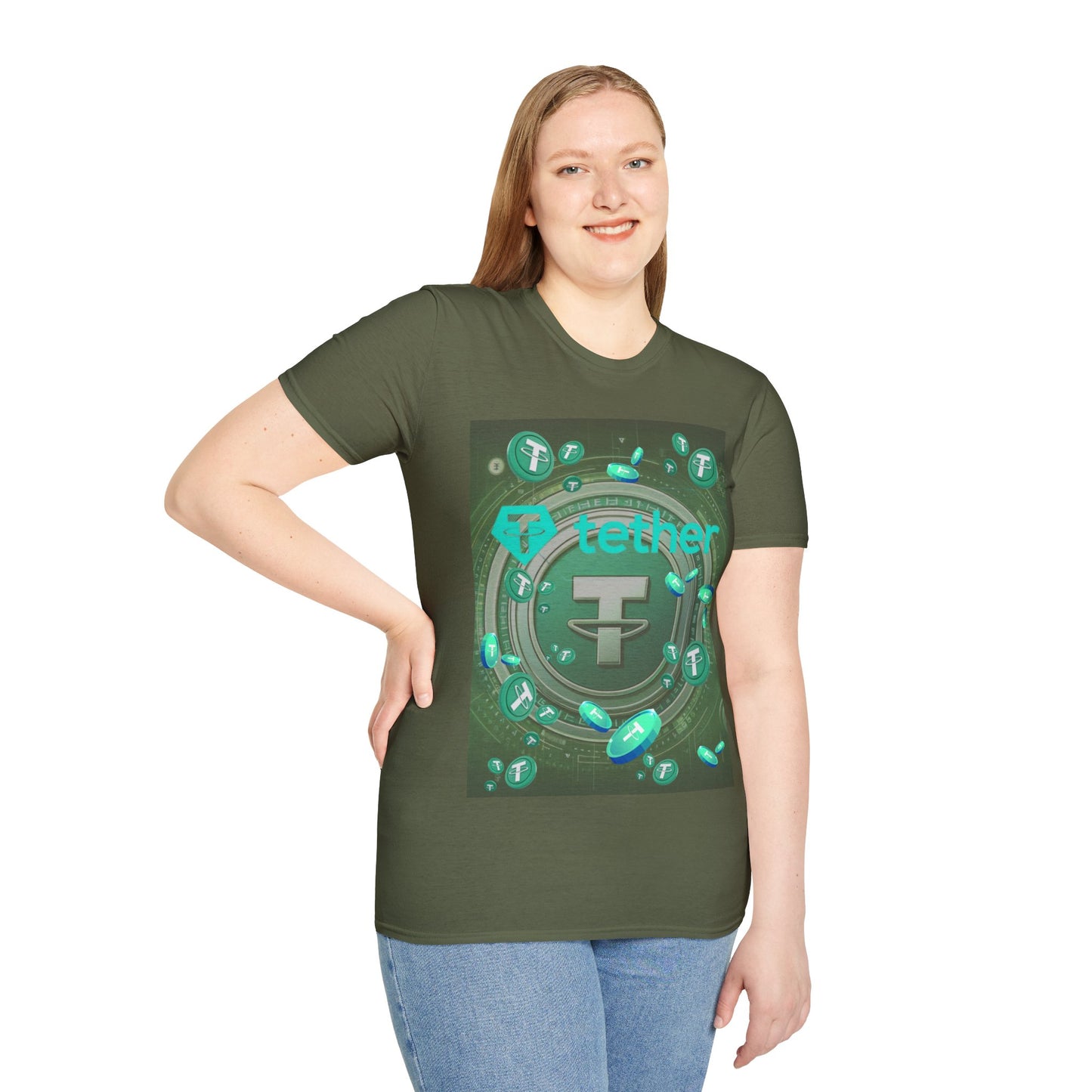 Tether DKcolors Unisex T-Shirt by cypherpunkgear.com