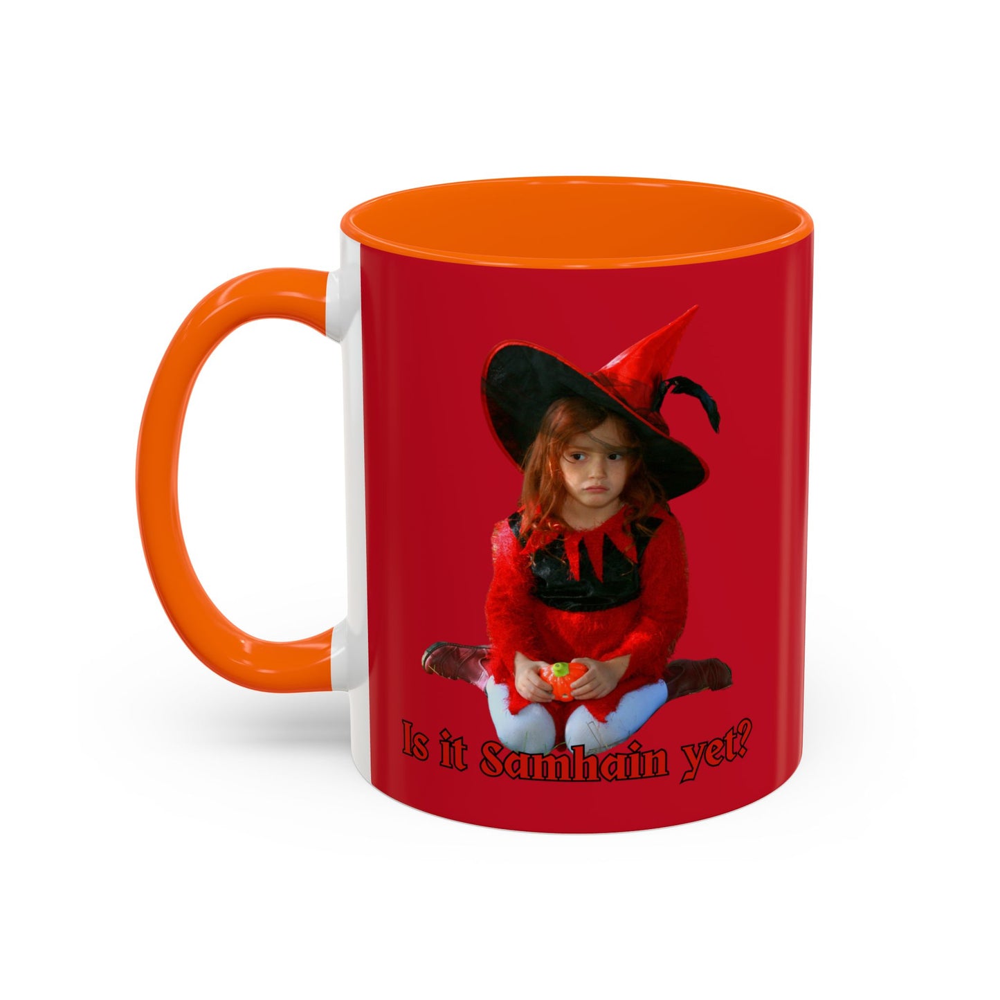 Is it Samhain yet? Red Accent Mug by CreepyCrafts.boo