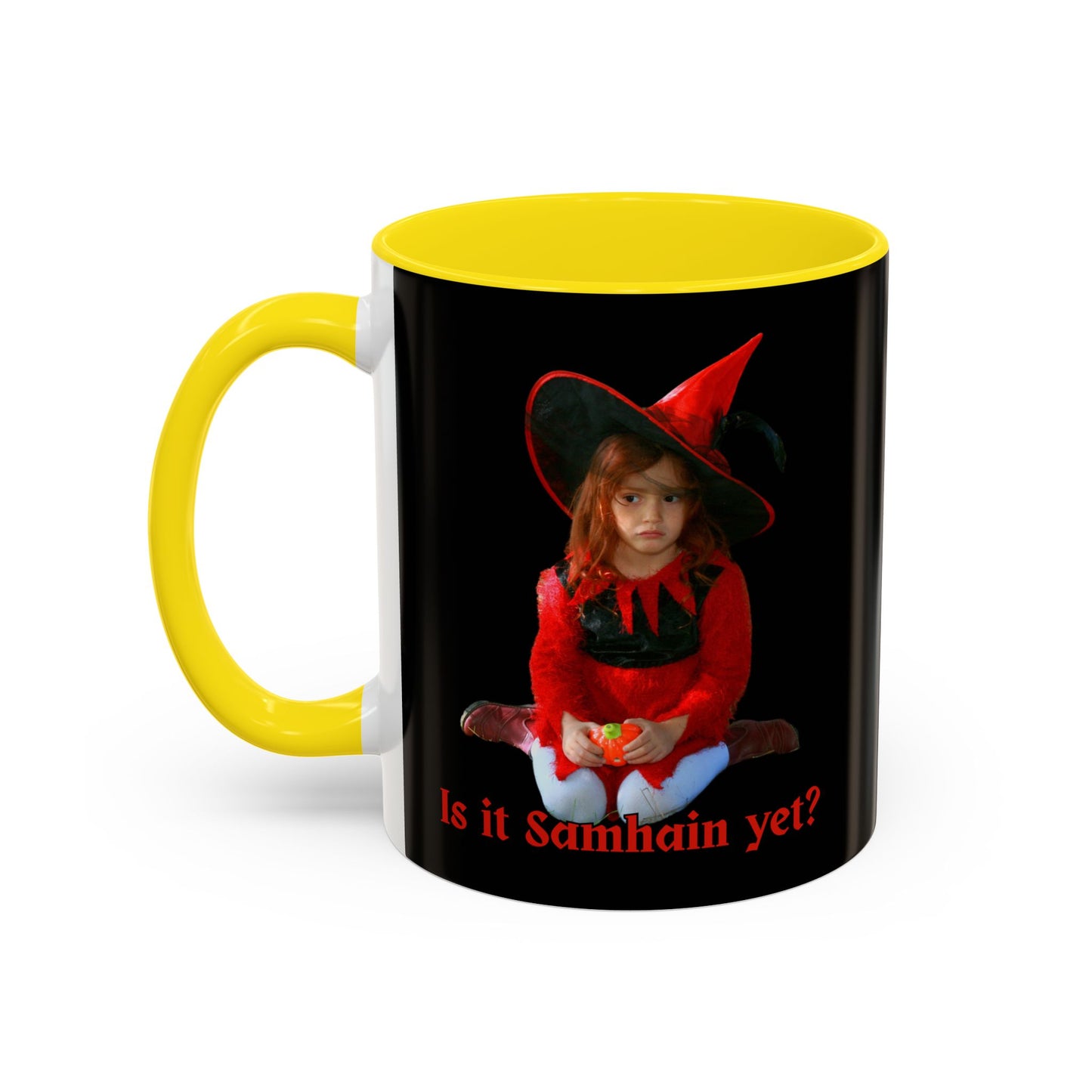Is it Samhain yet? Black Accent Mug by CreepyCrafts.boo