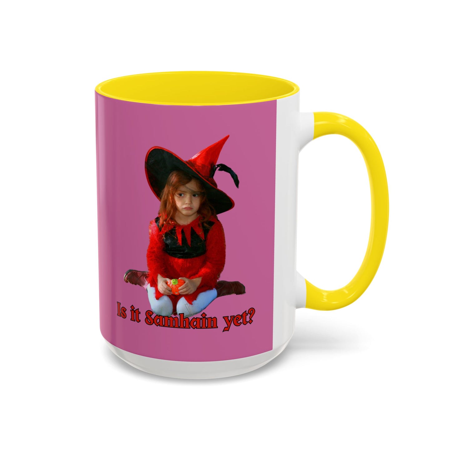 Is it Samhain yet? Pink Accent Mug by CreepyCrafts.boo