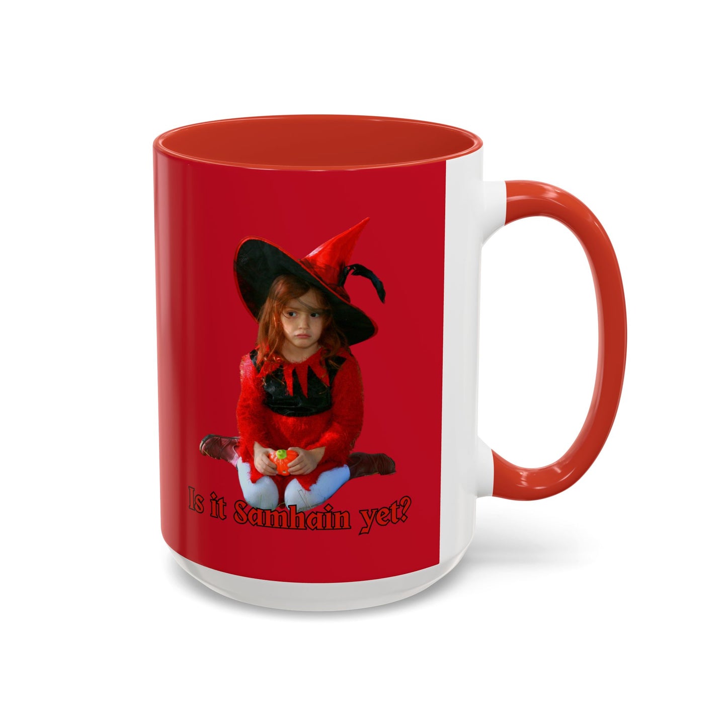 Is it Samhain yet? Red Accent Mug by CreepyCrafts.boo