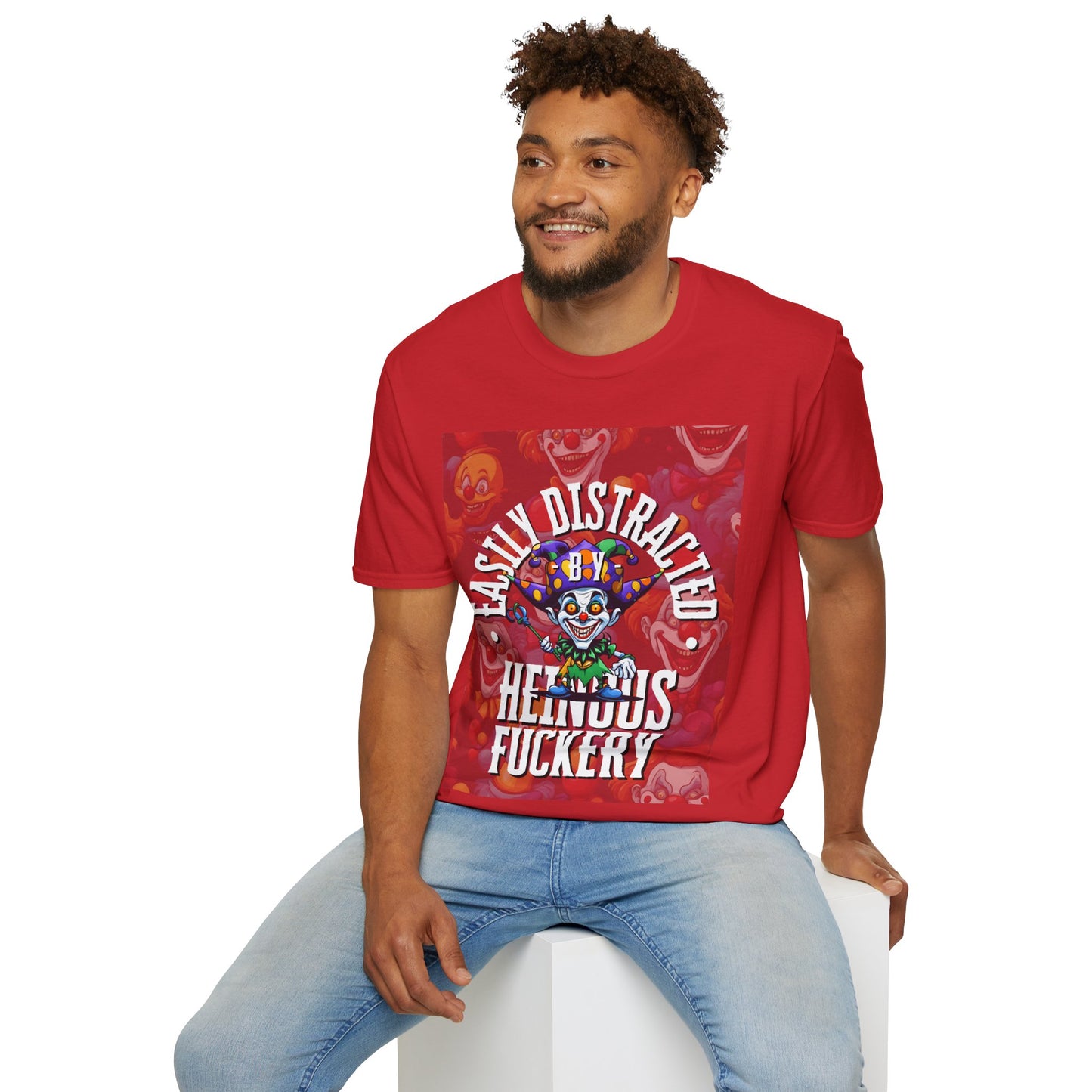 Easily Distracted by Heinous Fuckery Little Jincs LTcolors Unisex T-Shirt by cypherpunkgear.com