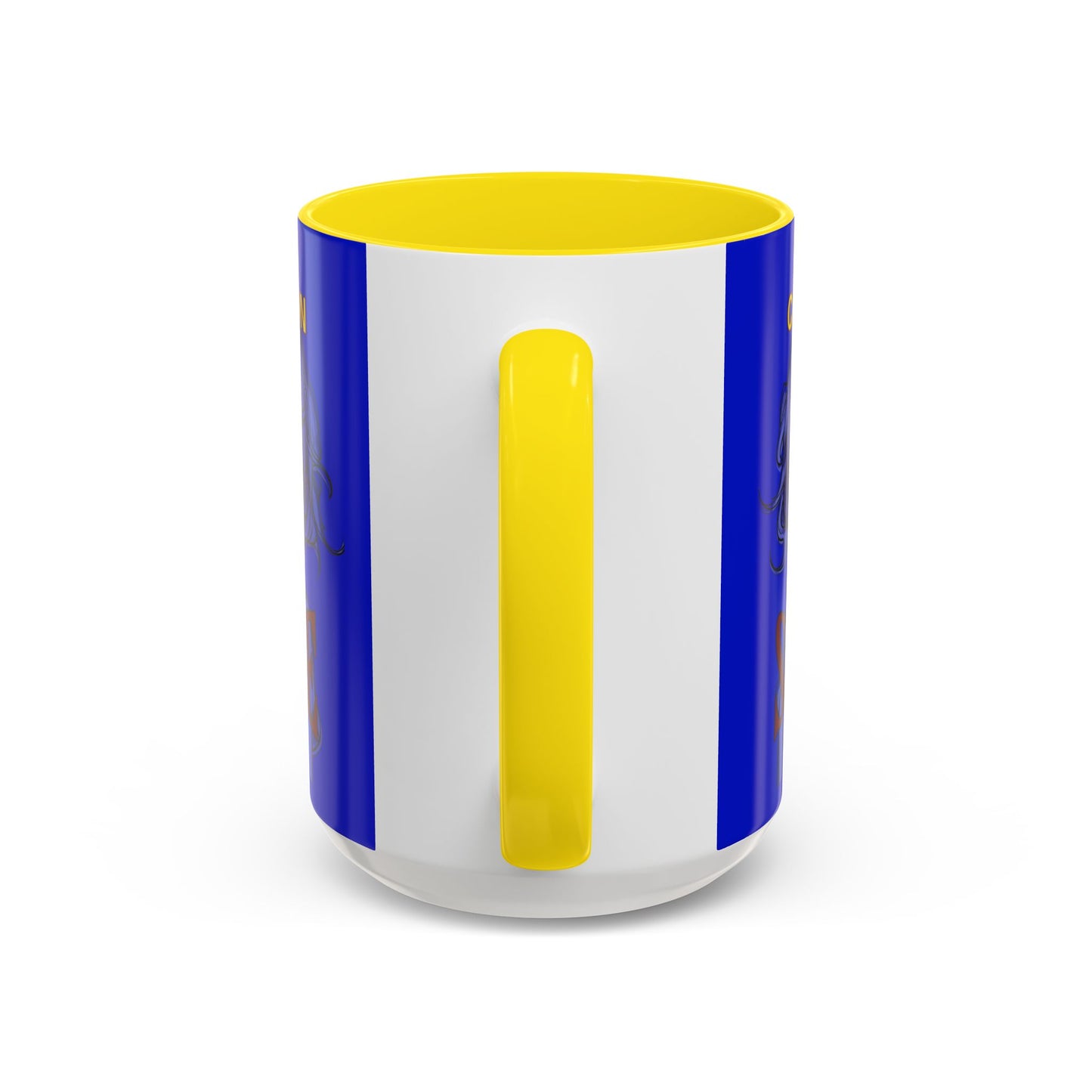 Caution, Savage Dark Blue Accent Mug by cypherpunkgear.com