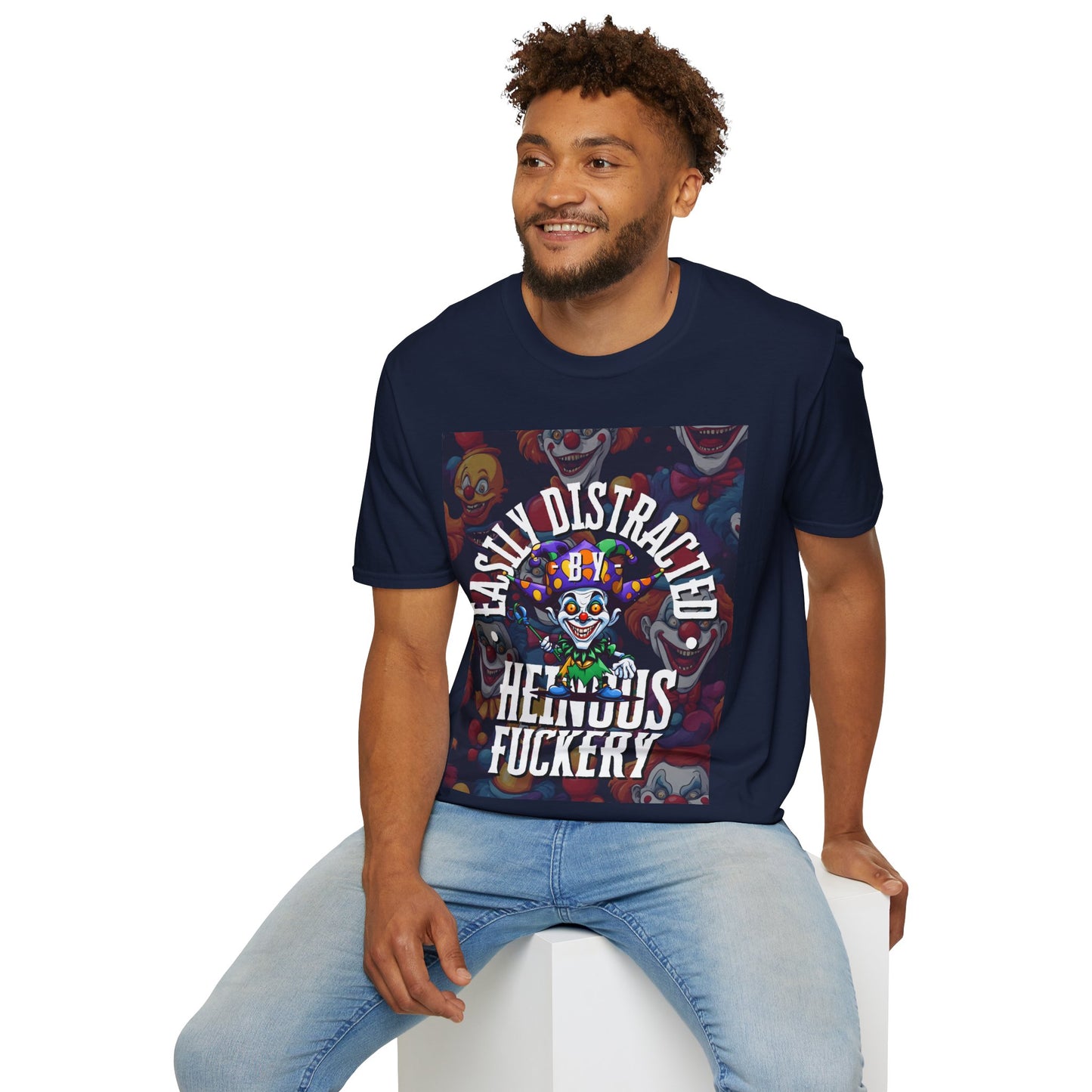 Easily Distracted by Heinous Fuckery Little Jincs DKcolors Unisex T-Shirt by cypherpunkgear.com