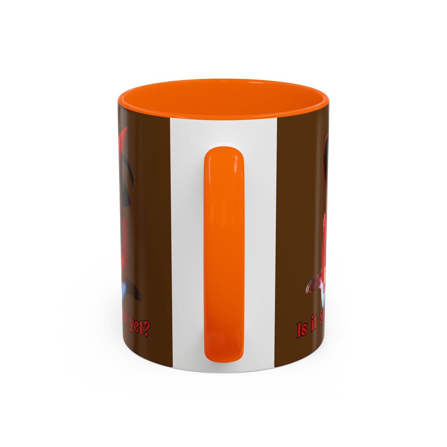 Is it Samhain yet? Brown Accent Mug by CreepyCrafts.boo