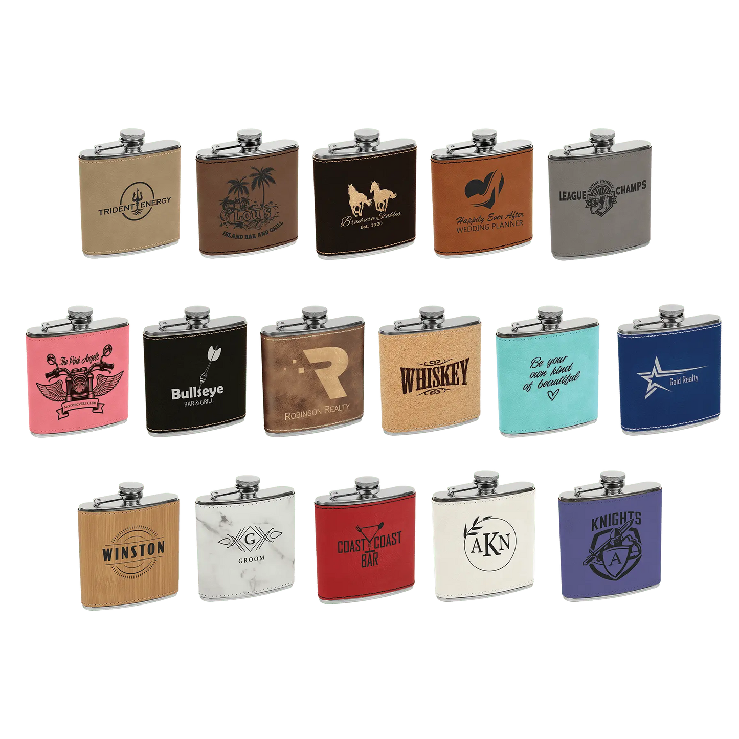 6 oz. Leather Flask