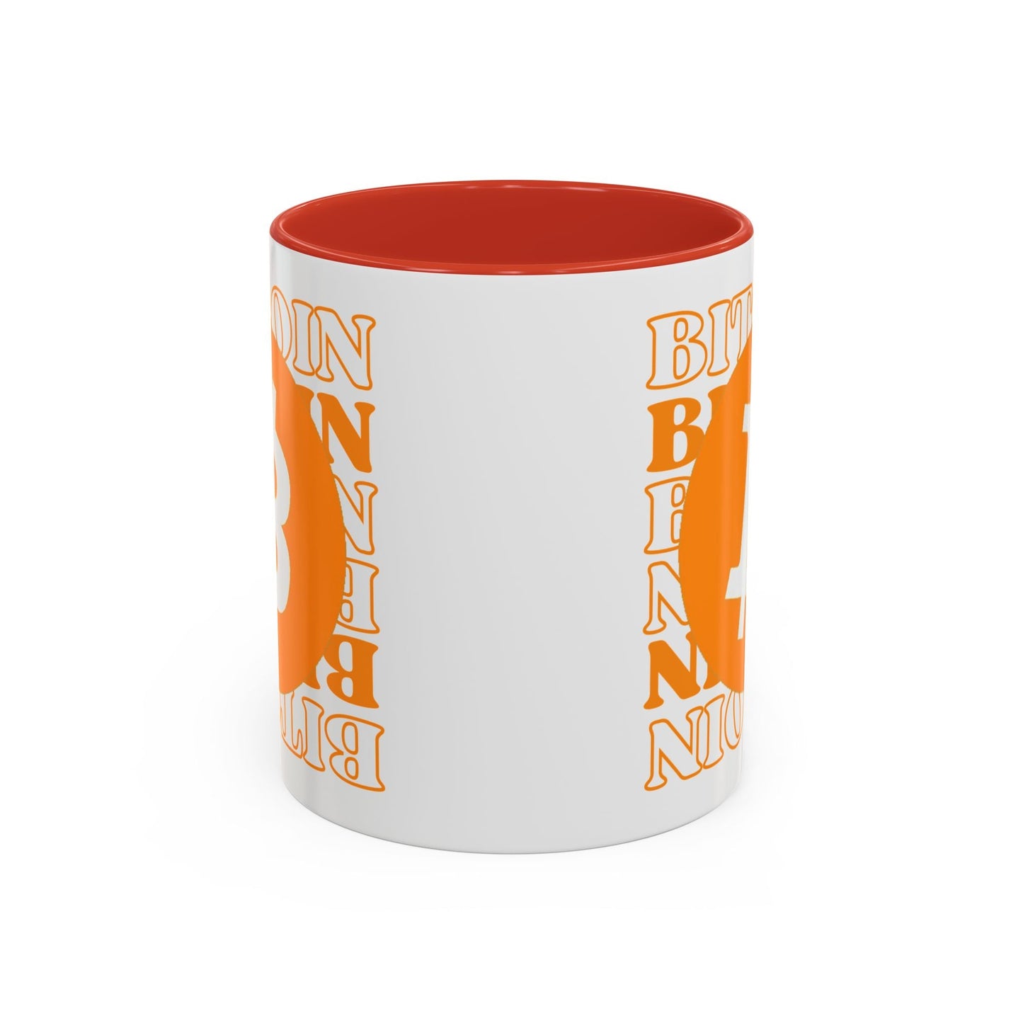 Bitcoin Bitcoin Bitcoin (BTC) Accent Mug by cypherpunkgear – cypherpunkgear.com | Cypherpunk Merch