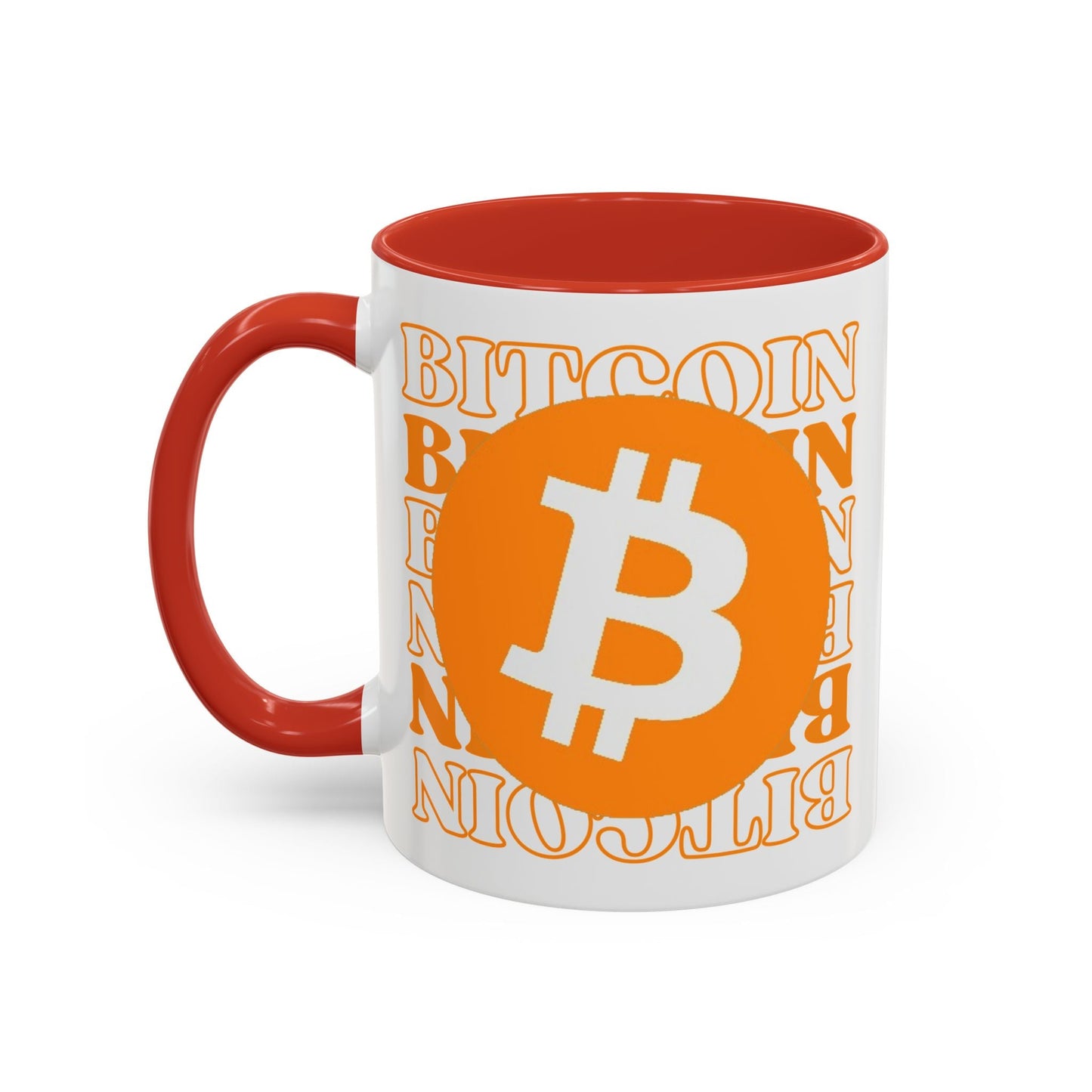 Bitcoin Bitcoin Bitcoin (BTC) Accent Mug by cypherpunkgear – cypherpunkgear.com | Cypherpunk Merch
