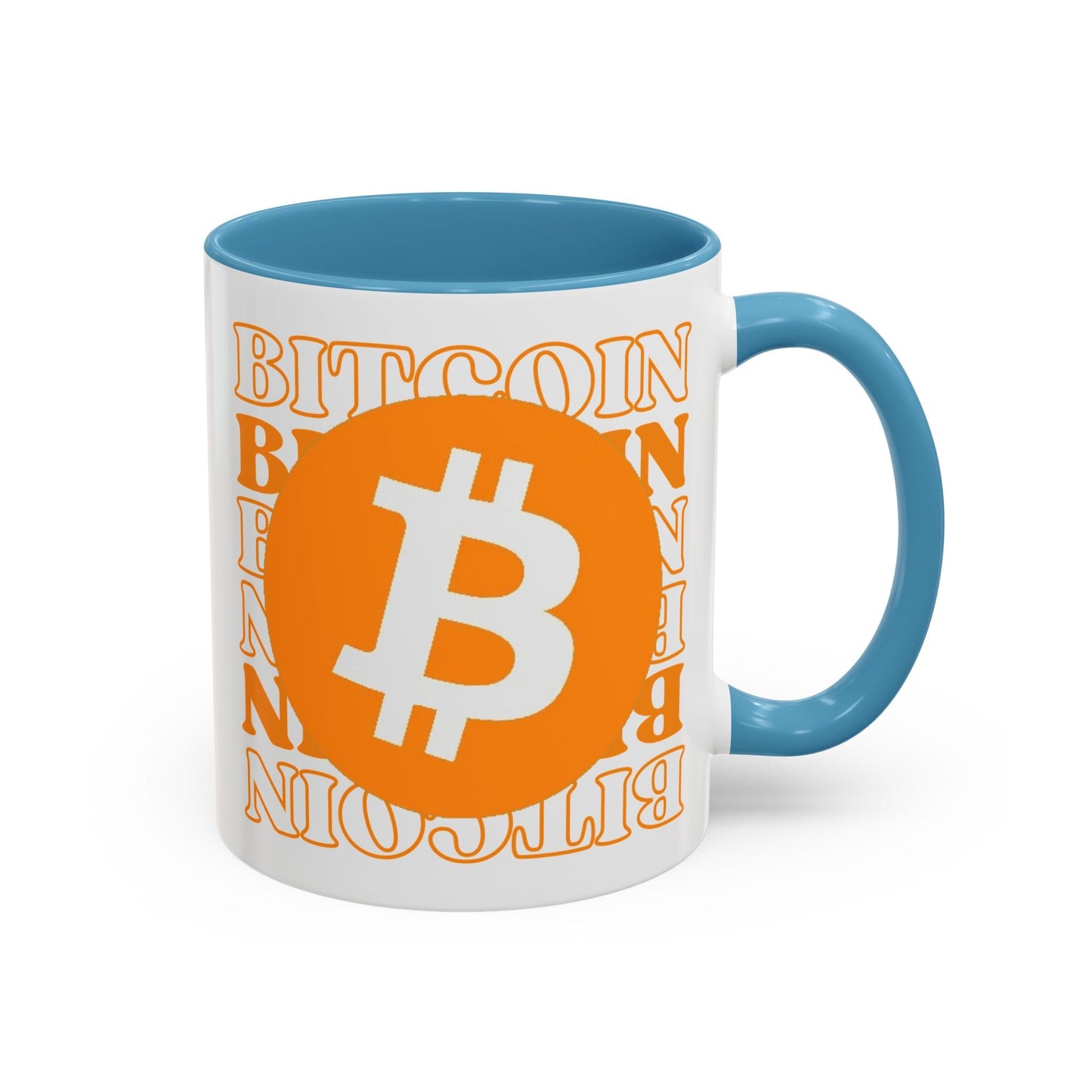 Bitcoin Bitcoin Bitcoin (BTC) Accent Mug by cypherpunkgear – cypherpunkgear.com | Cypherpunk Merch