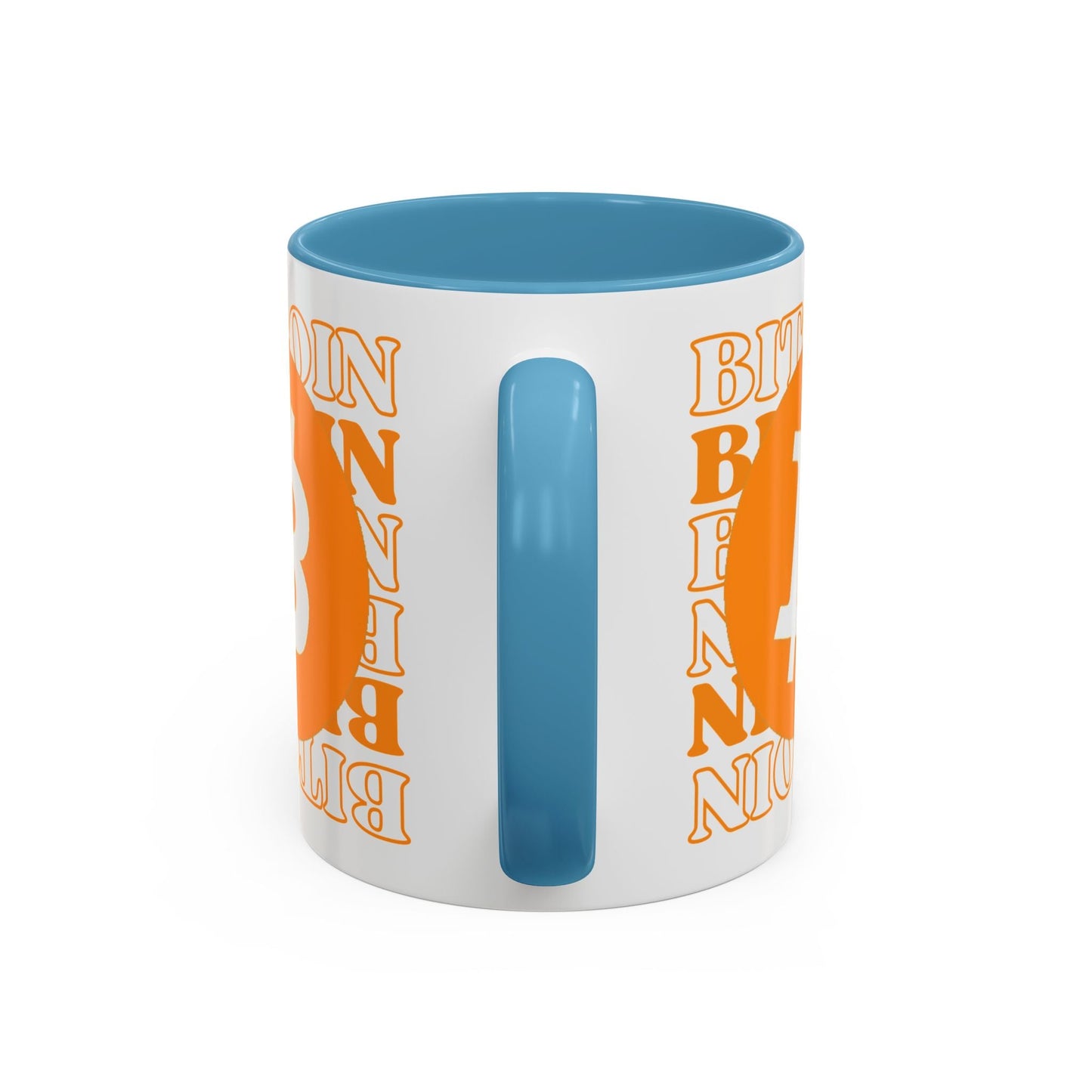 Bitcoin Bitcoin Bitcoin (BTC) Accent Mug by cypherpunkgear – cypherpunkgear.com | Cypherpunk Merch