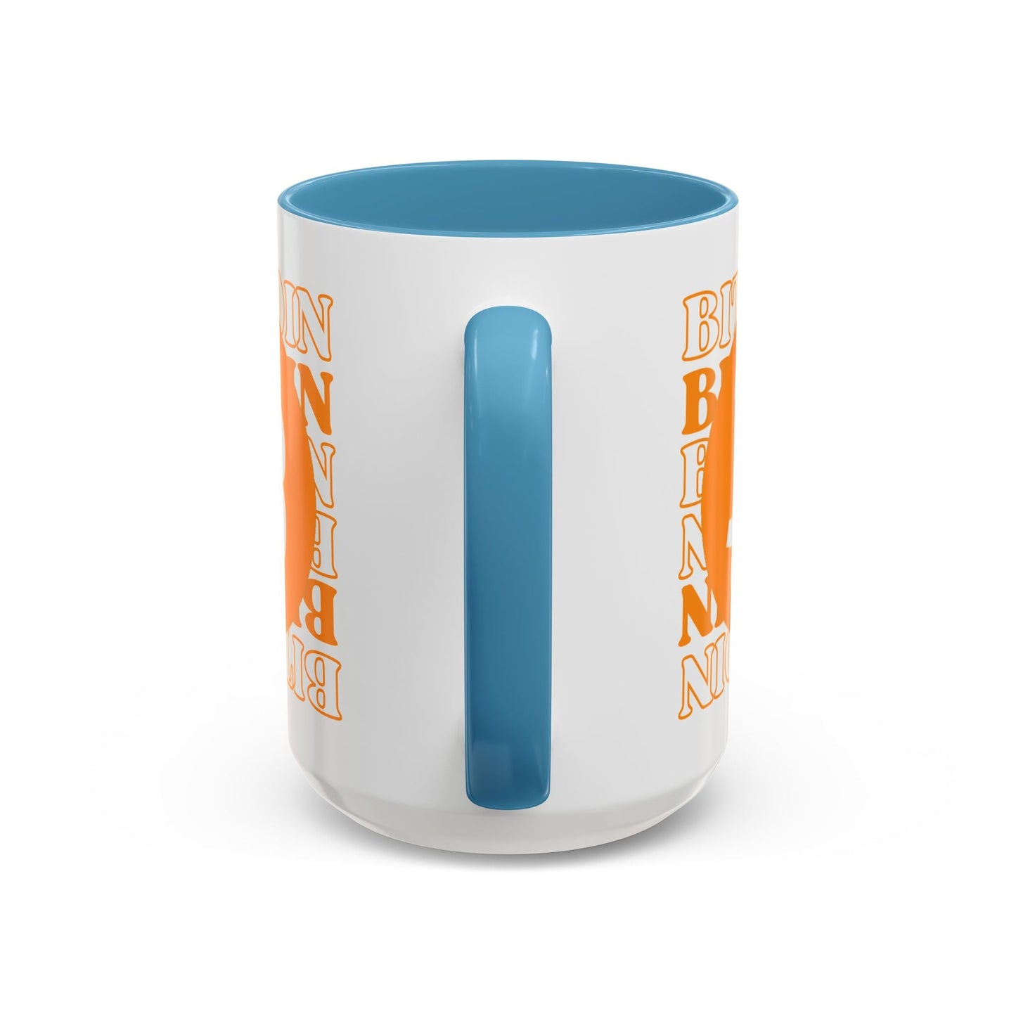 Bitcoin Bitcoin Bitcoin (BTC) Accent Mug by cypherpunkgear – cypherpunkgear.com | Cypherpunk Merch