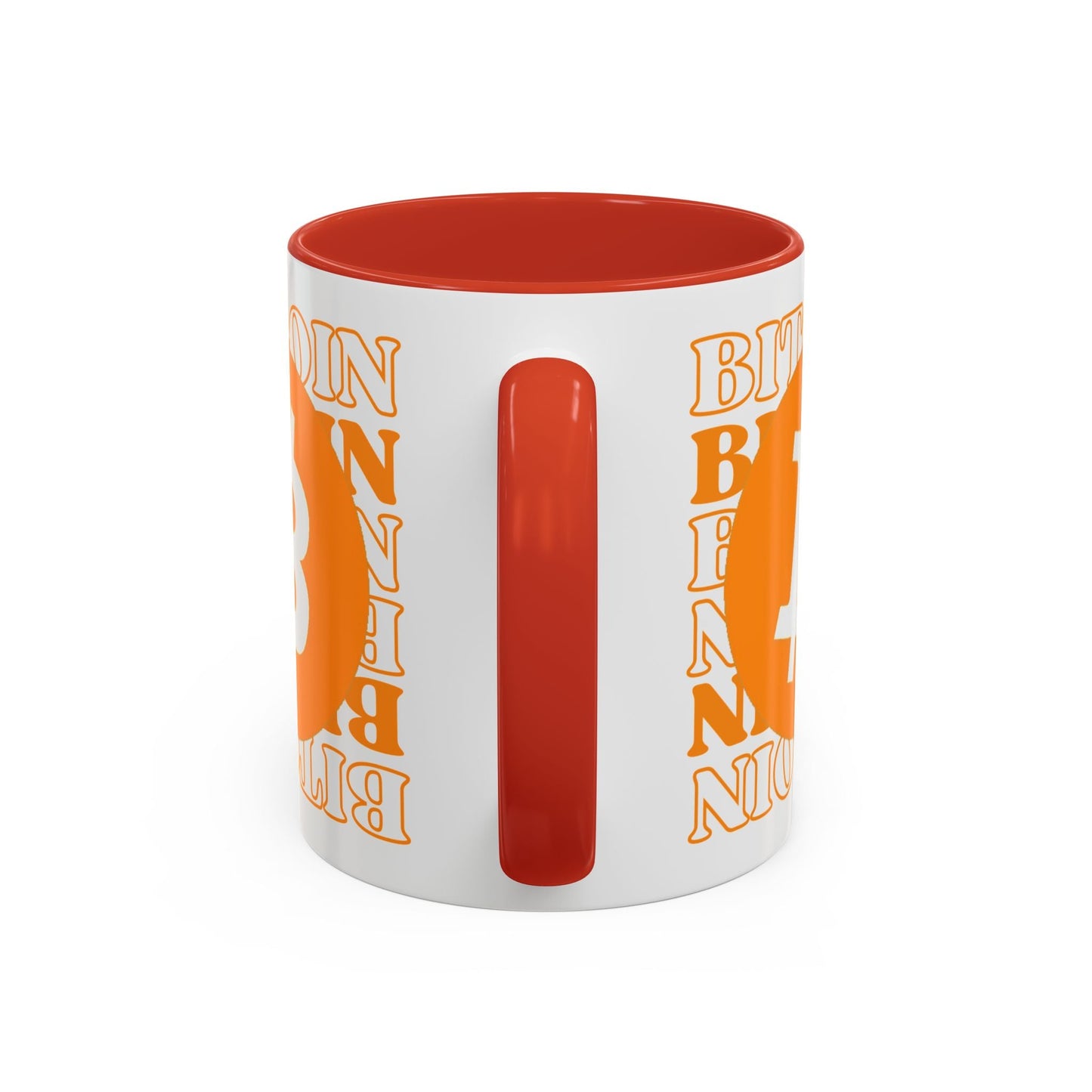 Bitcoin Bitcoin Bitcoin (BTC) Accent Mug by cypherpunkgear – cypherpunkgear.com | Cypherpunk Merch