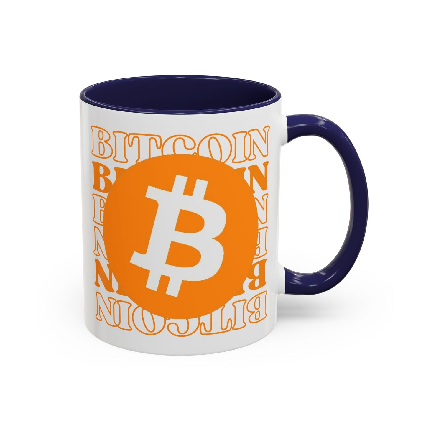 Bitcoin Bitcoin Bitcoin (BTC) Accent Mug by cypherpunkgear – cypherpunkgear.com | Cypherpunk Merch
