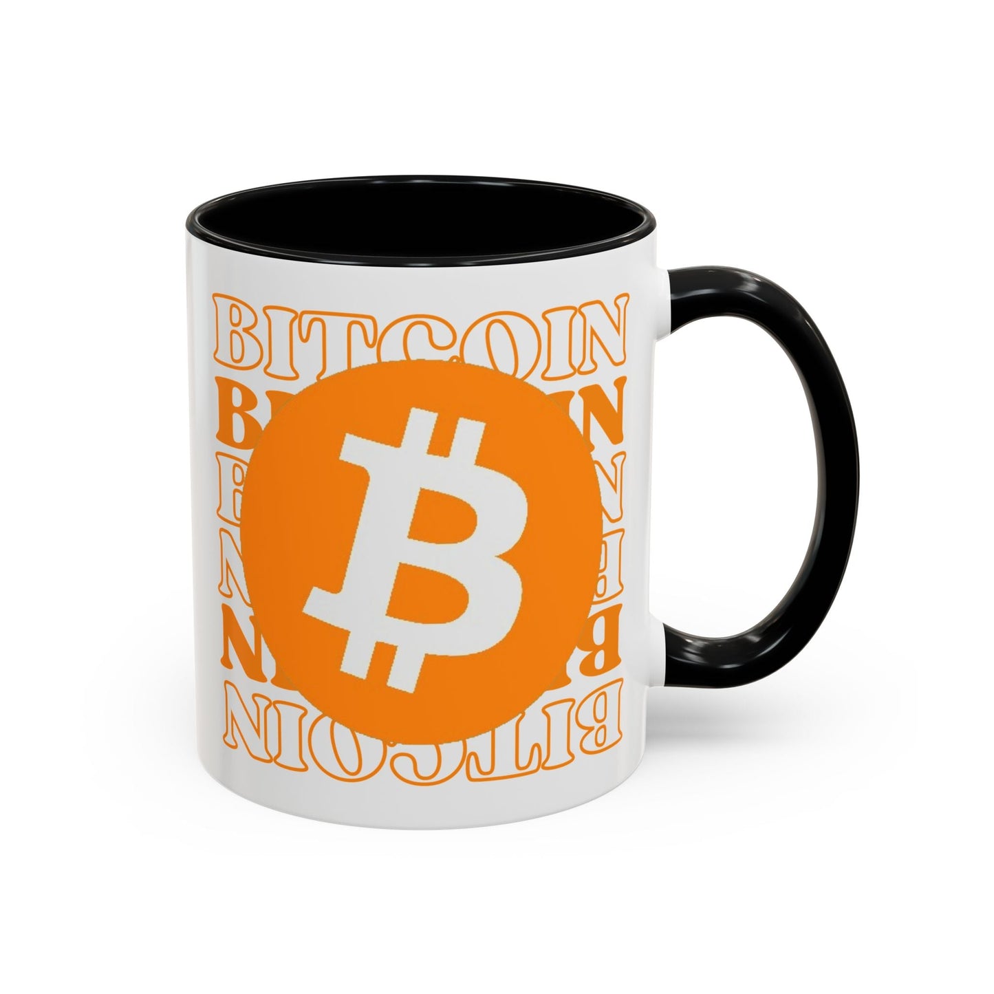 Bitcoin Bitcoin Bitcoin (BTC) Accent Mug by cypherpunkgear – cypherpunkgear.com | Cypherpunk Merch