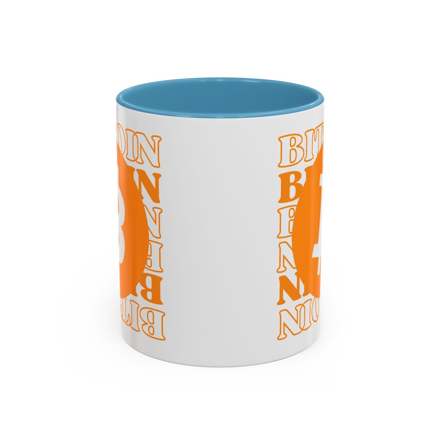 Bitcoin Bitcoin Bitcoin (BTC) Accent Mug by cypherpunkgear – cypherpunkgear.com | Cypherpunk Merch