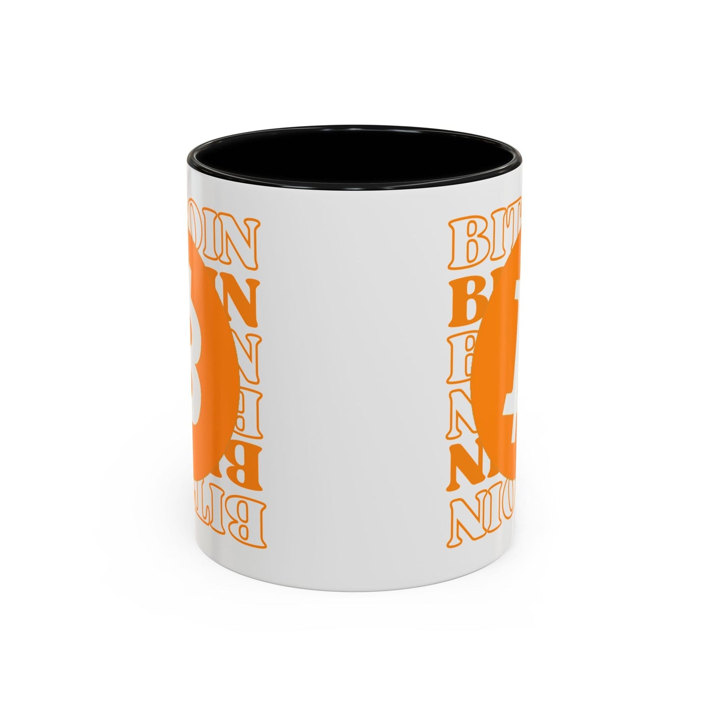 Bitcoin Bitcoin Bitcoin (BTC) Accent Mug by cypherpunkgear – cypherpunkgear.com | Cypherpunk Merch