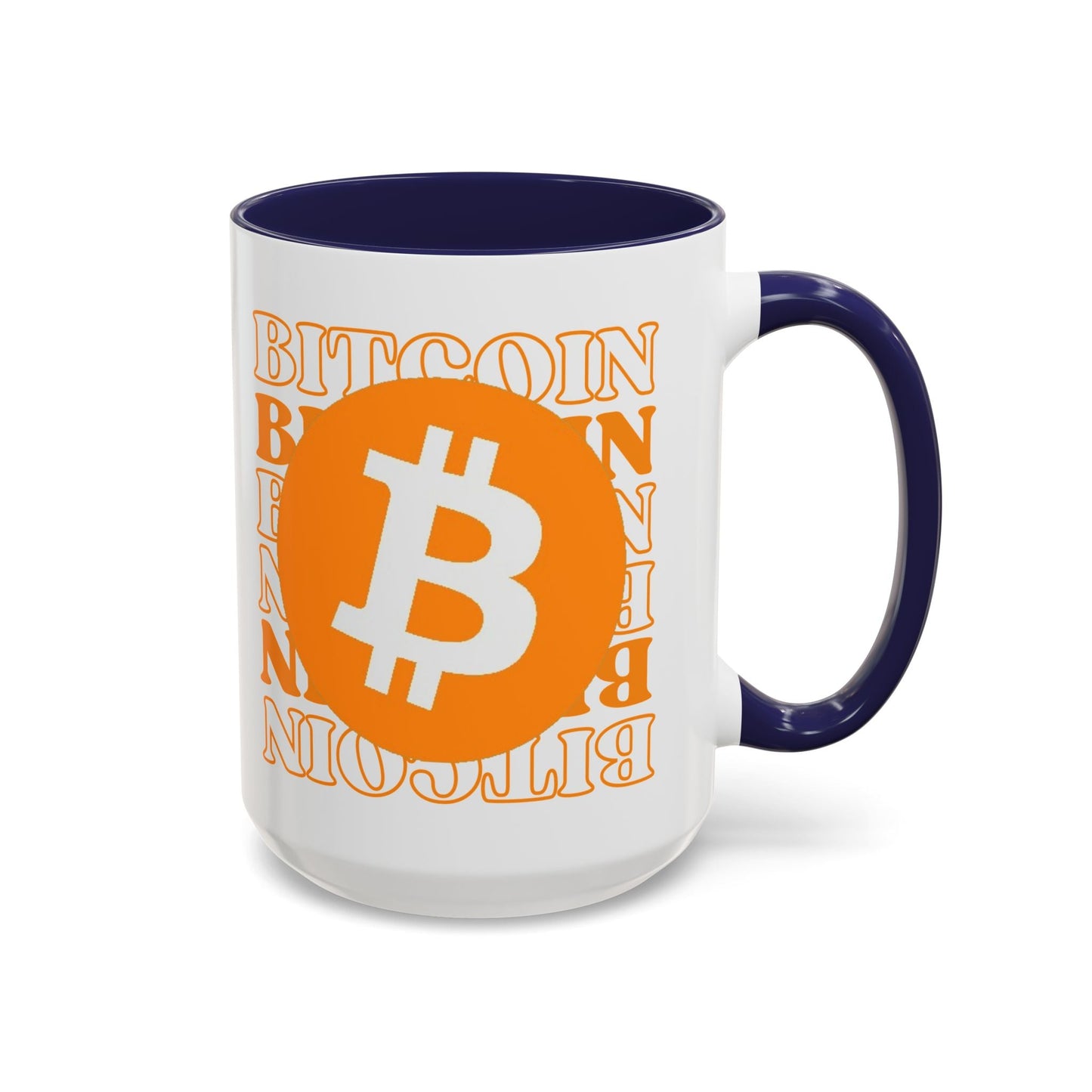 Bitcoin Bitcoin Bitcoin (BTC) Accent Mug by cypherpunkgear – cypherpunkgear.com | Cypherpunk Merch
