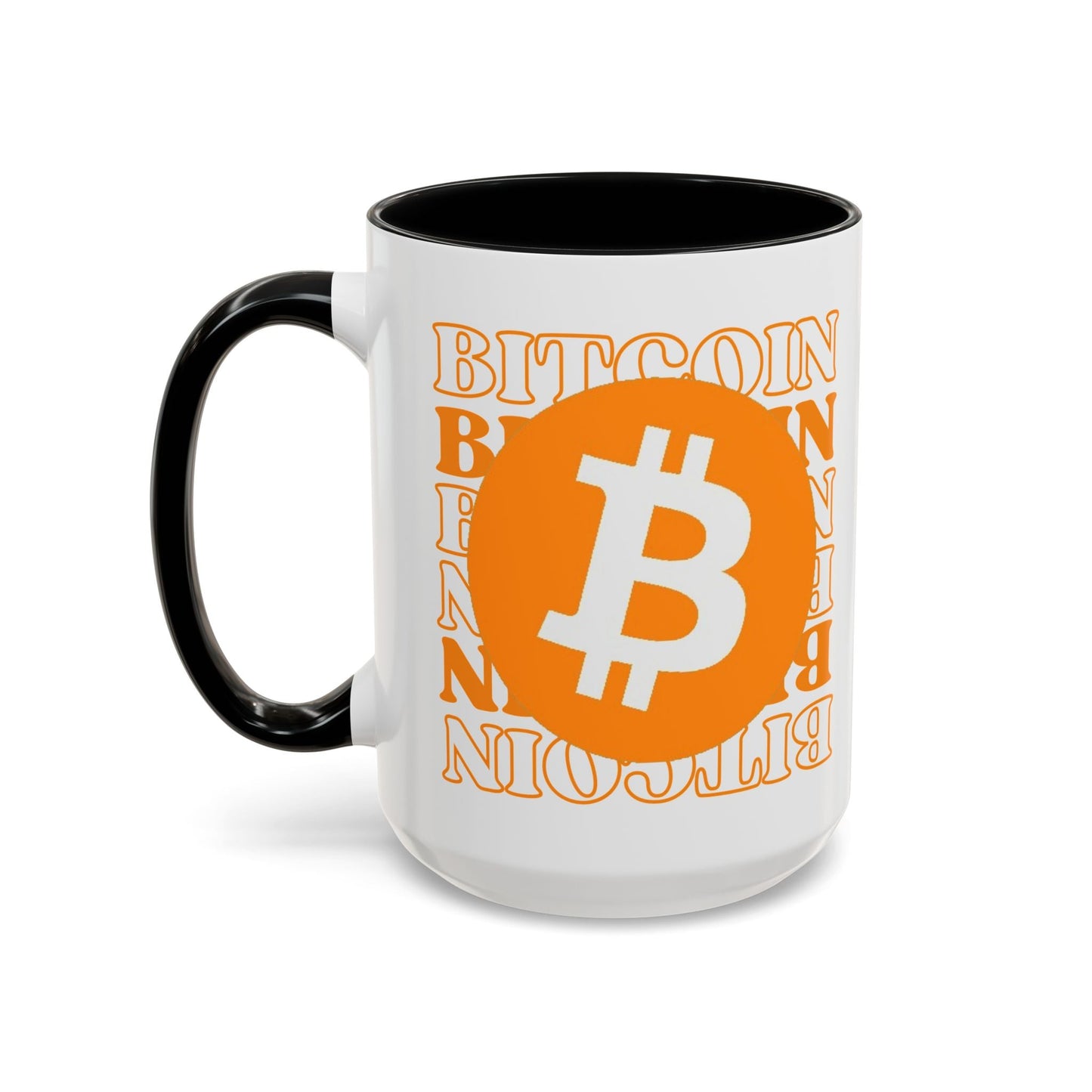 Bitcoin Bitcoin Bitcoin (BTC) Accent Mug by cypherpunkgear – cypherpunkgear.com | Cypherpunk Merch