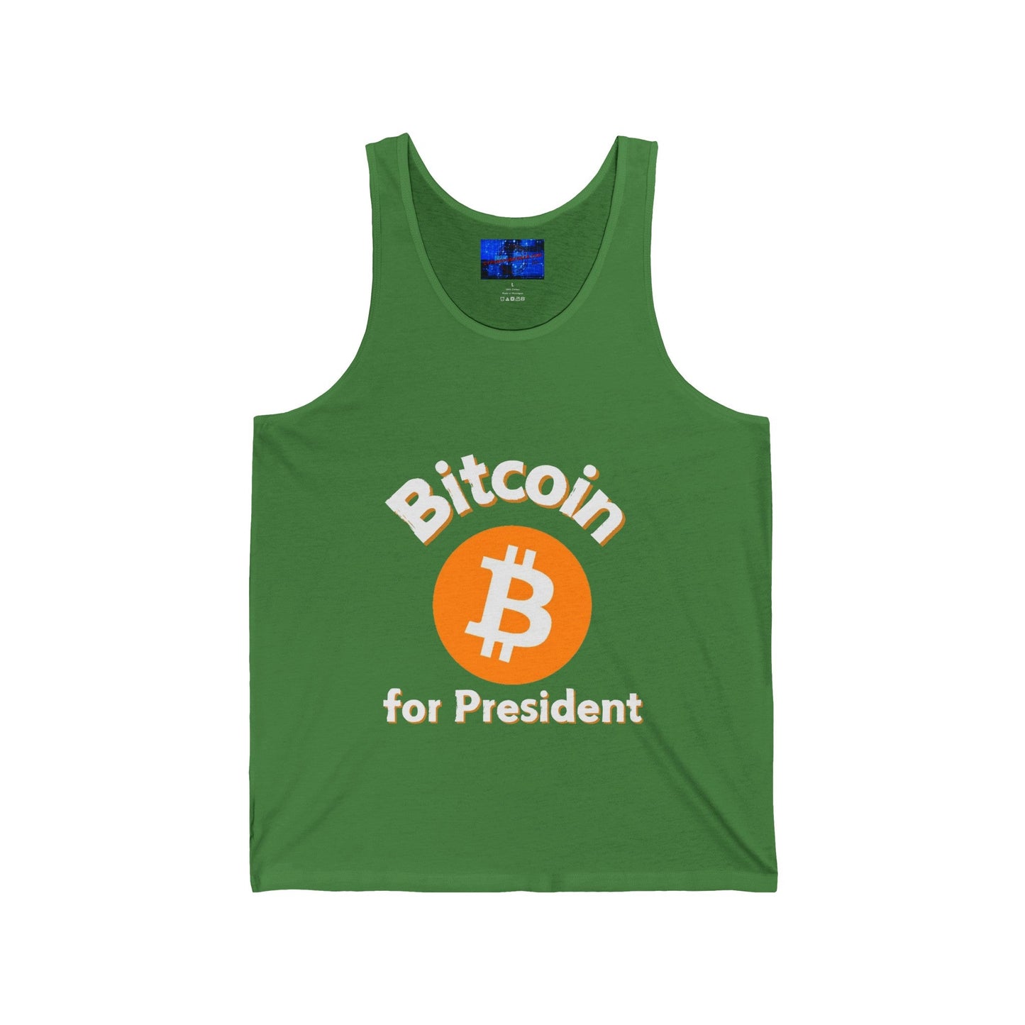 Bitcoin (BTC) for President Unisex Jersey Tank Top by cypherpunkgear – cypherpunkgear.com | Cypherpunk Merch