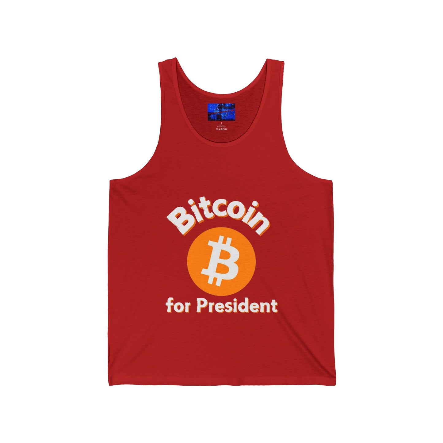 Bitcoin (BTC) for President Unisex Jersey Tank Top by cypherpunkgear – cypherpunkgear.com | Cypherpunk Merch