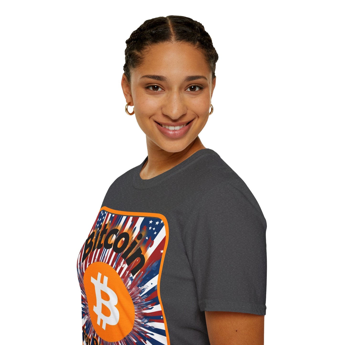 Bitcoin (BTC) for President USA DKcolors Unisex T-Shirt by cypherpunkgear – cypherpunkgear.com | Cypherpunk Merch