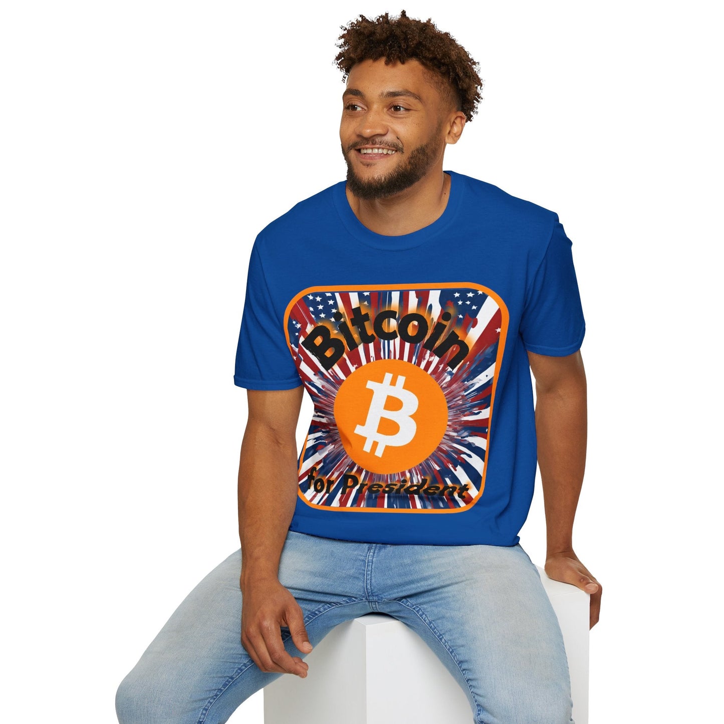 Bitcoin (BTC) for President USA DKcolors Unisex T-Shirt by cypherpunkgear – cypherpunkgear.com | Cypherpunk Merch