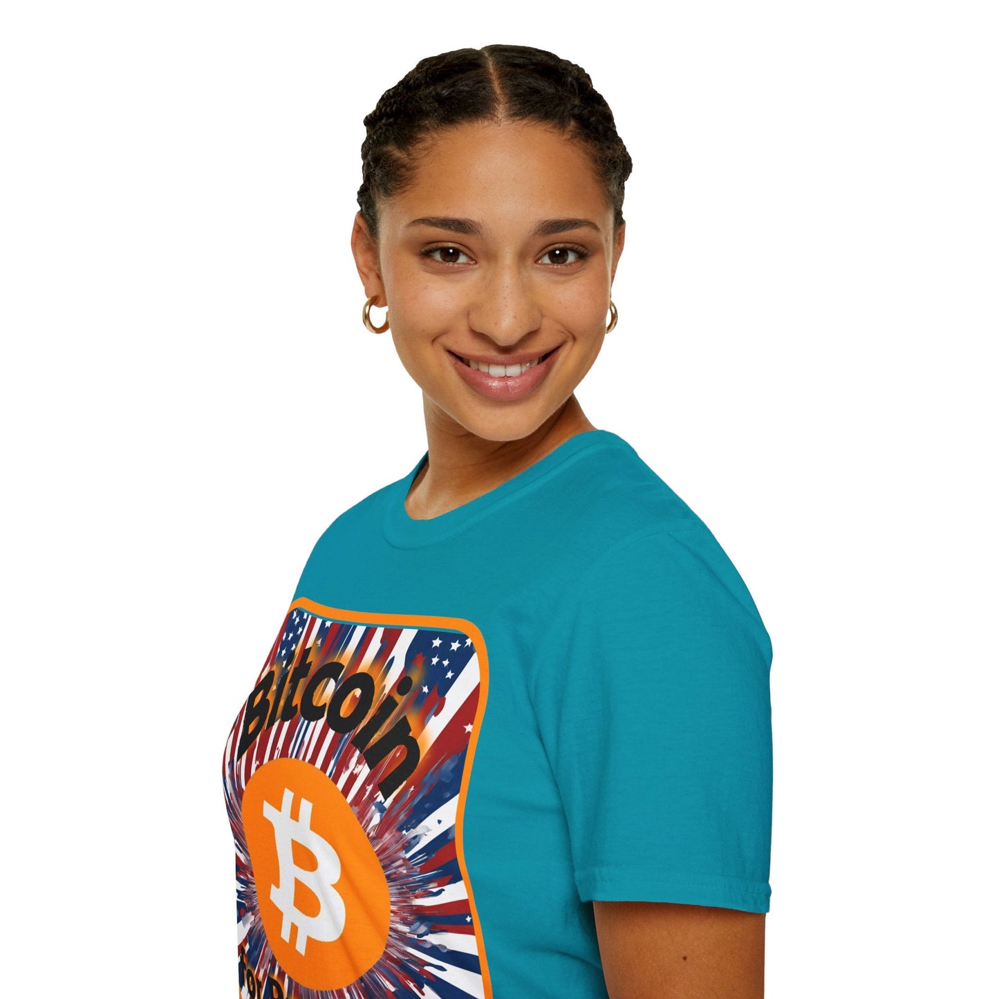 Bitcoin (BTC) for President USA DKcolors Unisex T-Shirt by cypherpunkgear – cypherpunkgear.com | Cypherpunk Merch