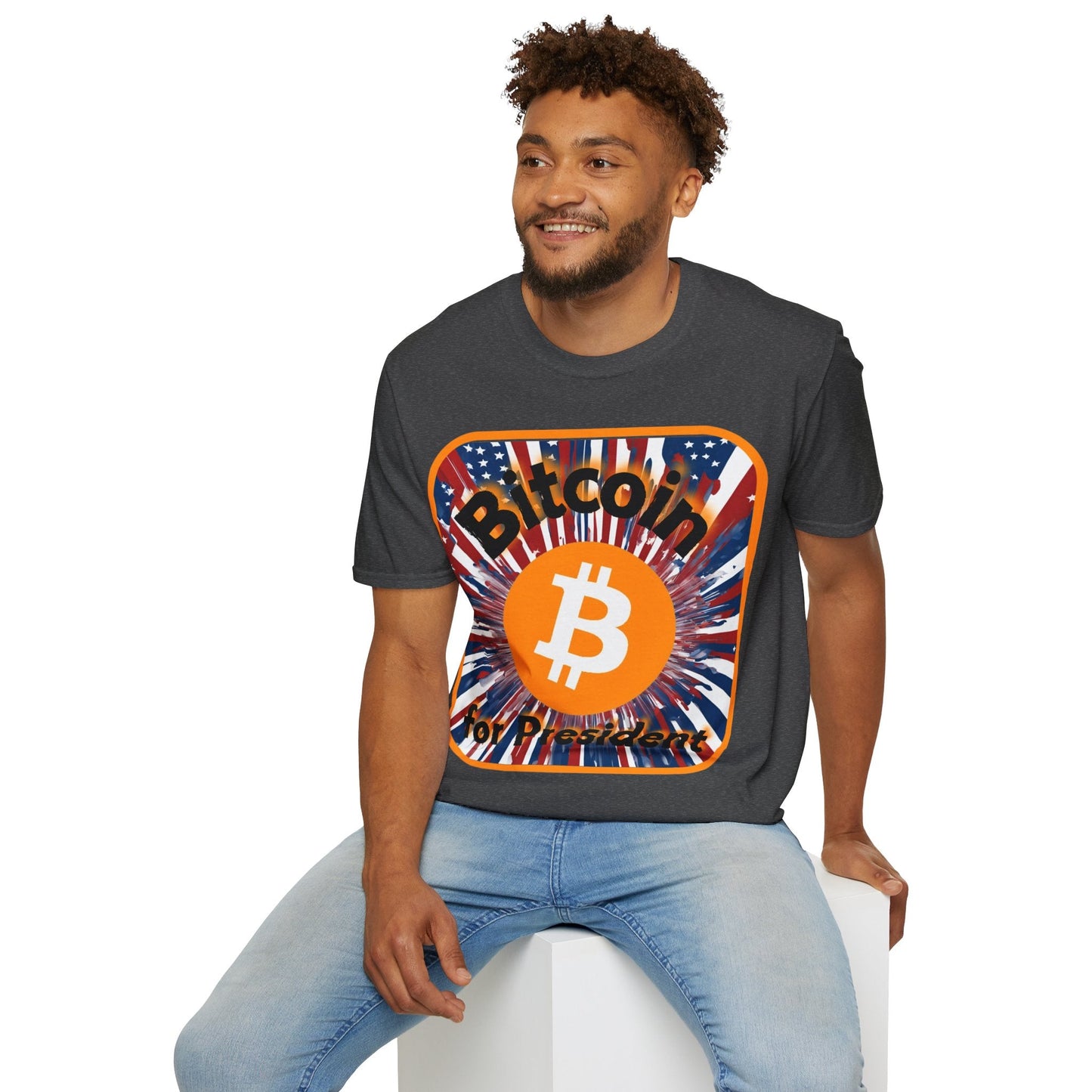 Bitcoin (BTC) for President USA DKcolors Unisex T-Shirt by cypherpunkgear – cypherpunkgear.com | Cypherpunk Merch