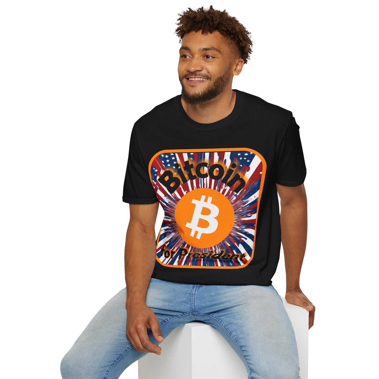 Bitcoin (BTC) for President USA DKcolors Unisex T-Shirt by cypherpunkgear – cypherpunkgear.com | Cypherpunk Merch