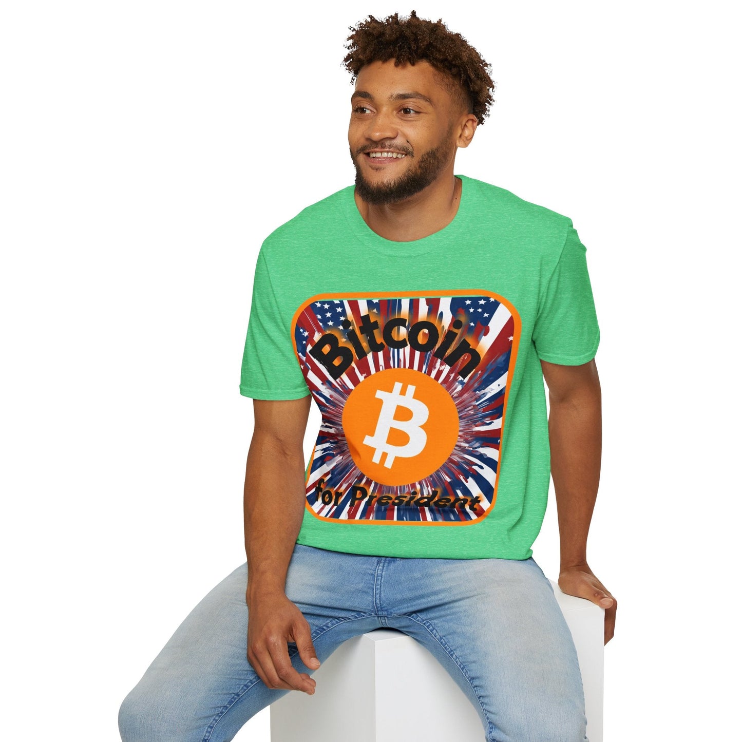 Bitcoin (BTC) for President USA DKcolors Unisex T-Shirt by cypherpunkgear – cypherpunkgear.com | Cypherpunk Merch