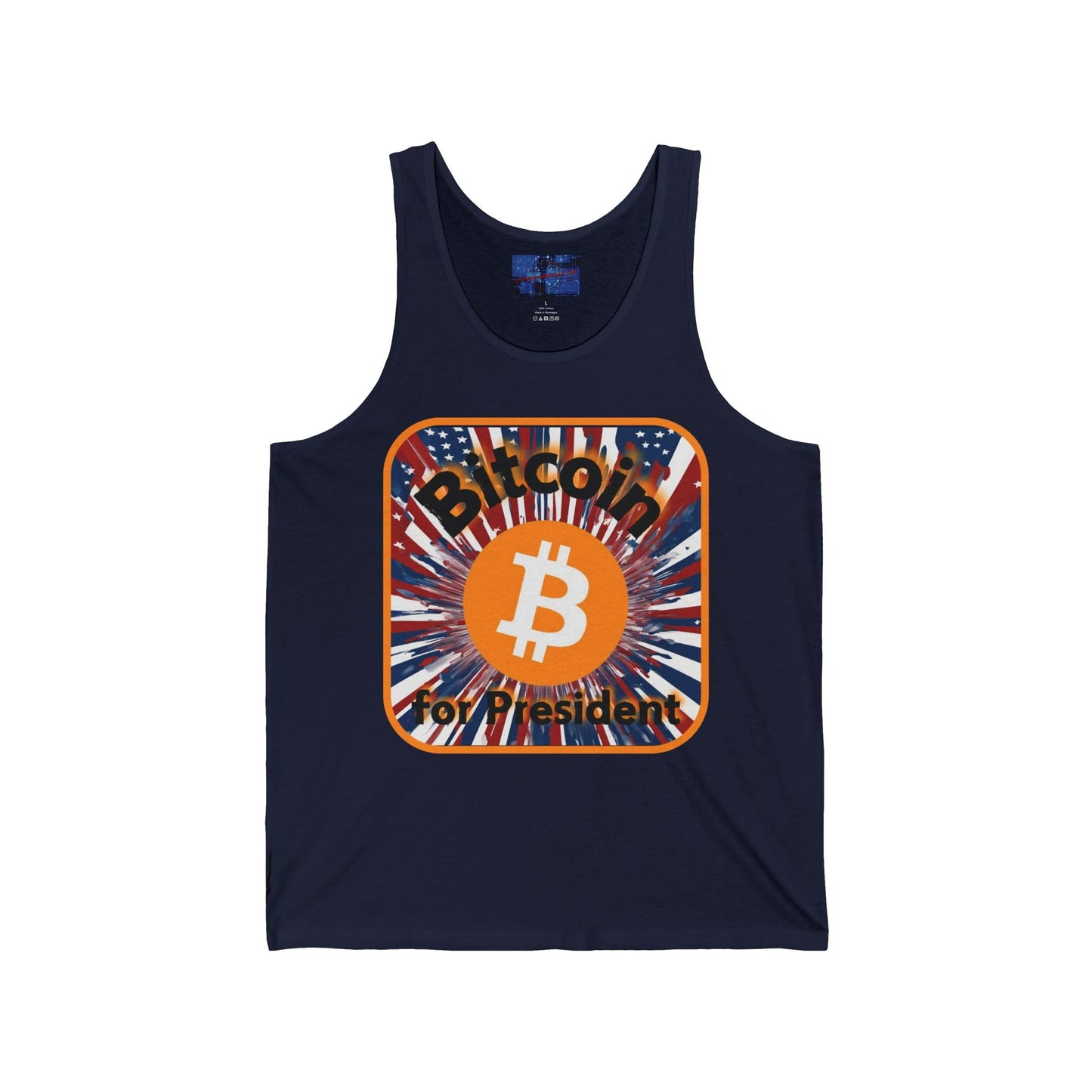 Bitcoin (BTC) for President USA Unisex Jersey Tank Top by cypherpunkgear – cypherpunkgear.com | Cypherpunk Merch