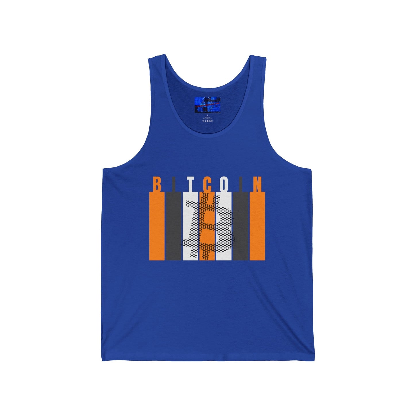 Bitcoin (BTC) Freedom Unisex Jersey Tank Top by cypherpunkgear – cypherpunkgear.com | Cypherpunk Merch
