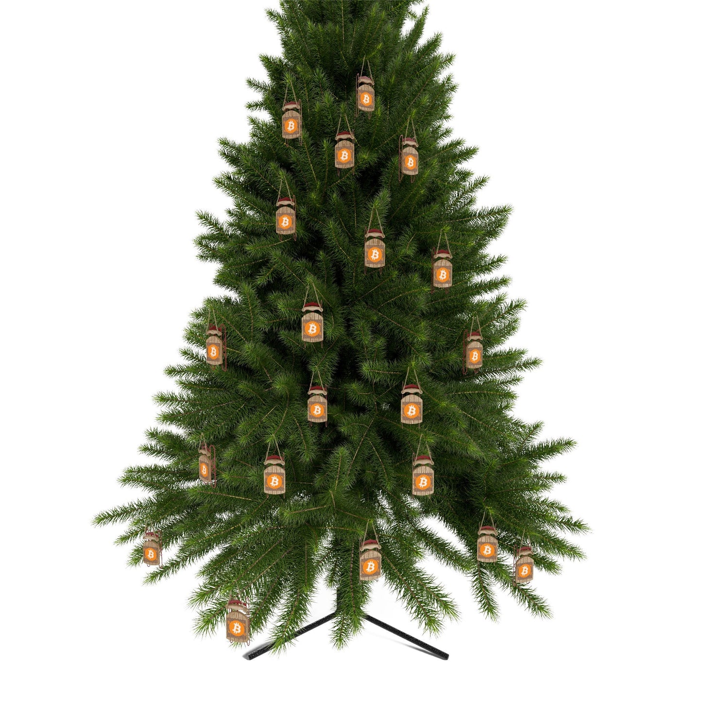 Bitcoin (BTC) Sled Ornament by cypherpunkgear – cypherpunkgear.com | Cypherpunk Merch