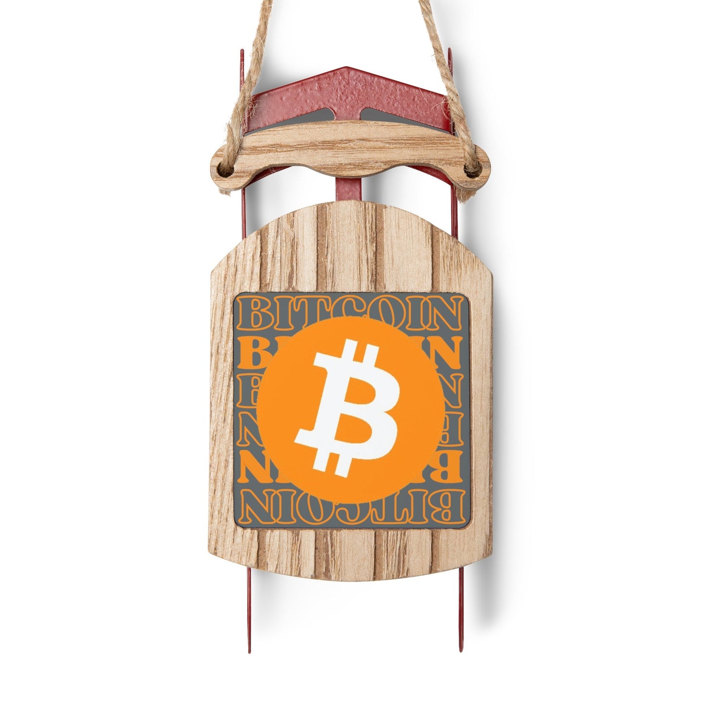 Bitcoin (BTC) Sled Ornament by cypherpunkgear – cypherpunkgear.com | Cypherpunk Merch