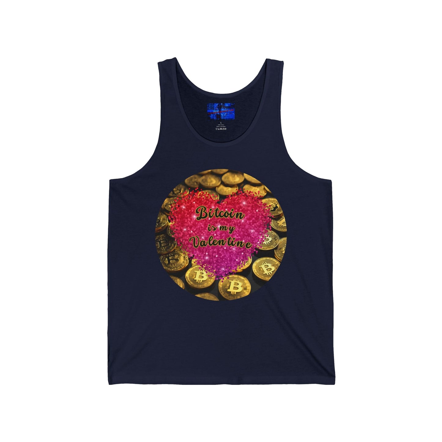 Bitcoin is My Valentine Unisex Jersey Tank Top by cypherpunkgear – cypherpunkgear.com | Cypherpunk Merch