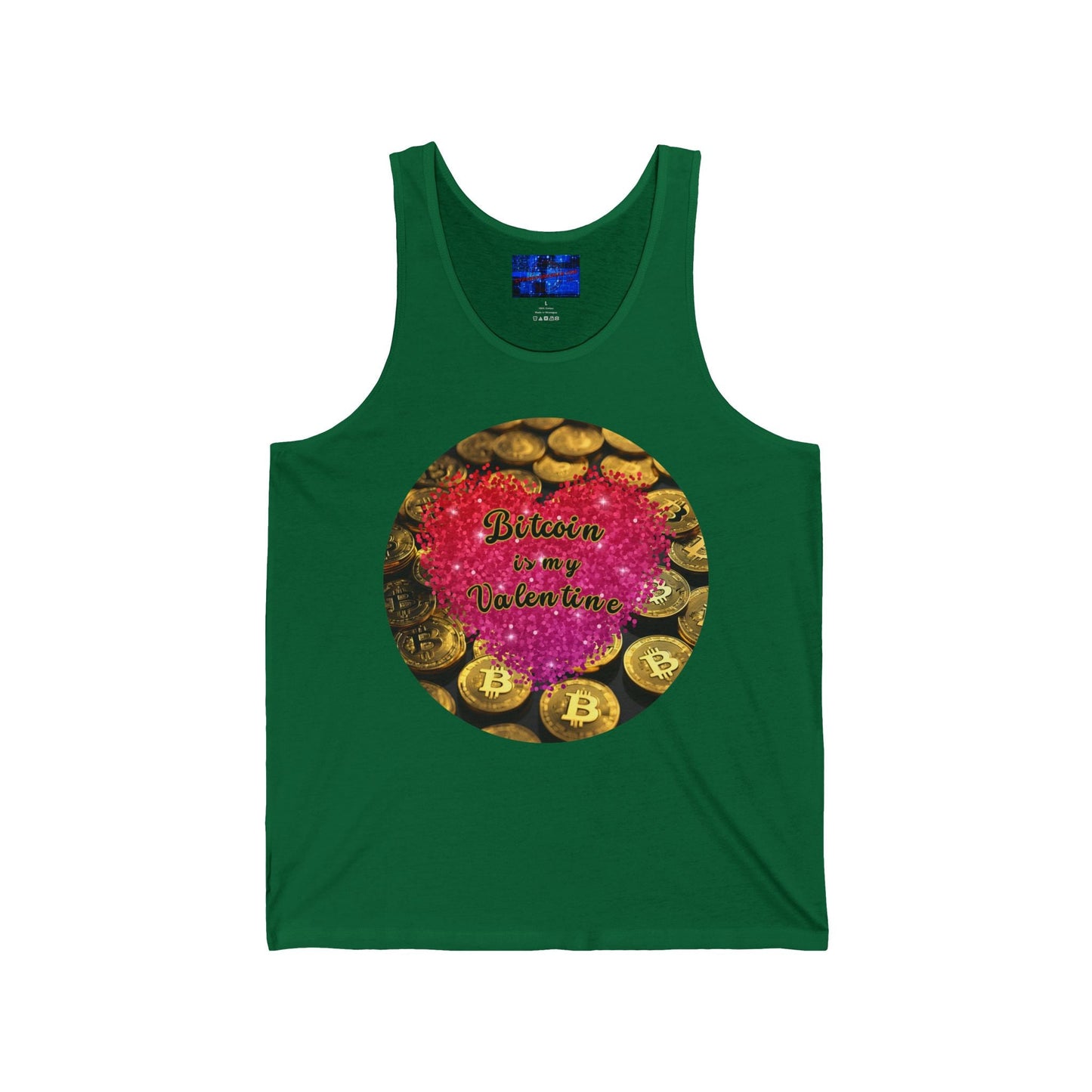 Bitcoin is My Valentine Unisex Jersey Tank Top by cypherpunkgear – cypherpunkgear.com | Cypherpunk Merch