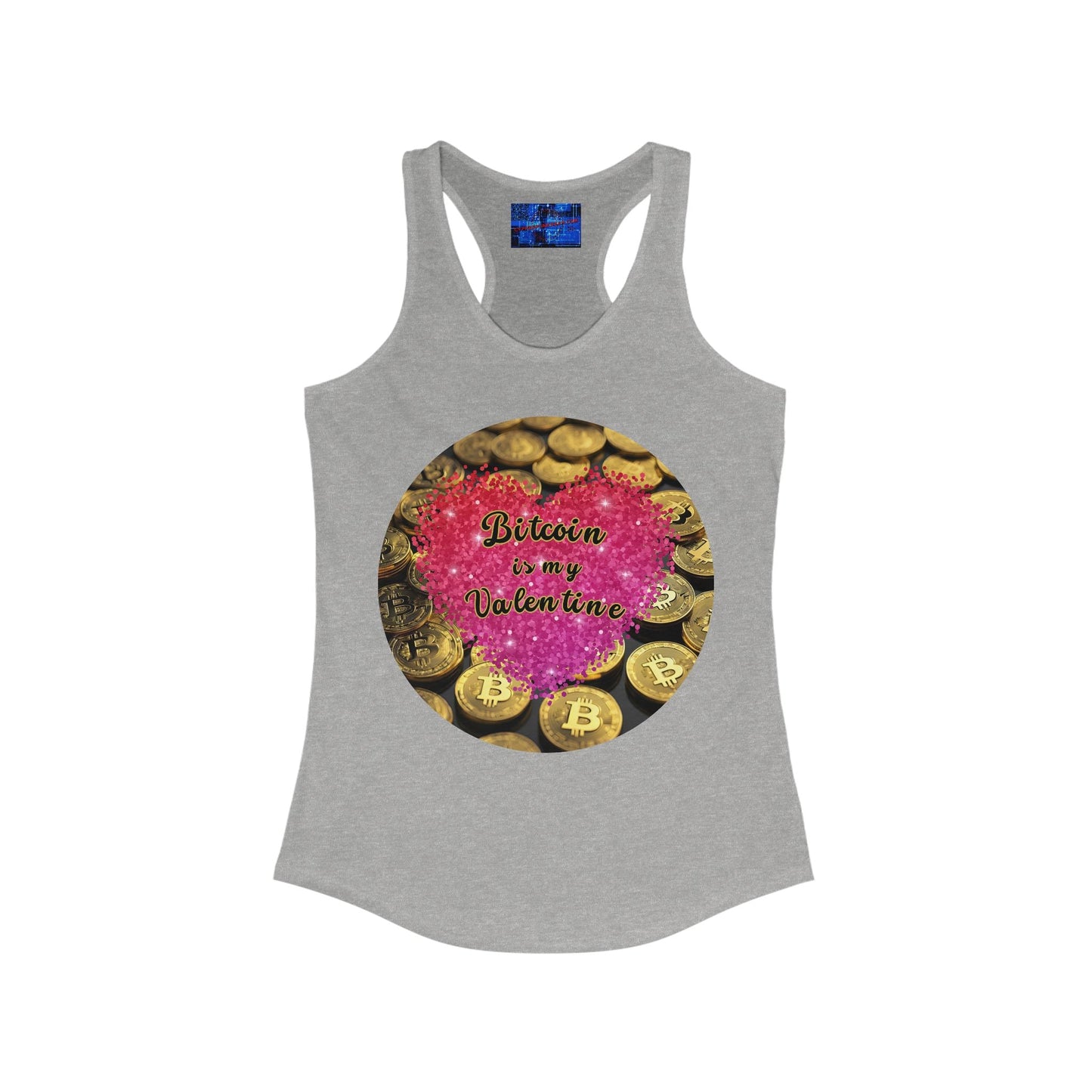 Bitcoin is My Valentine Women's Racerback Tank Top by cypherpunkgear – cypherpunkgear.com | Cypherpunk Merch