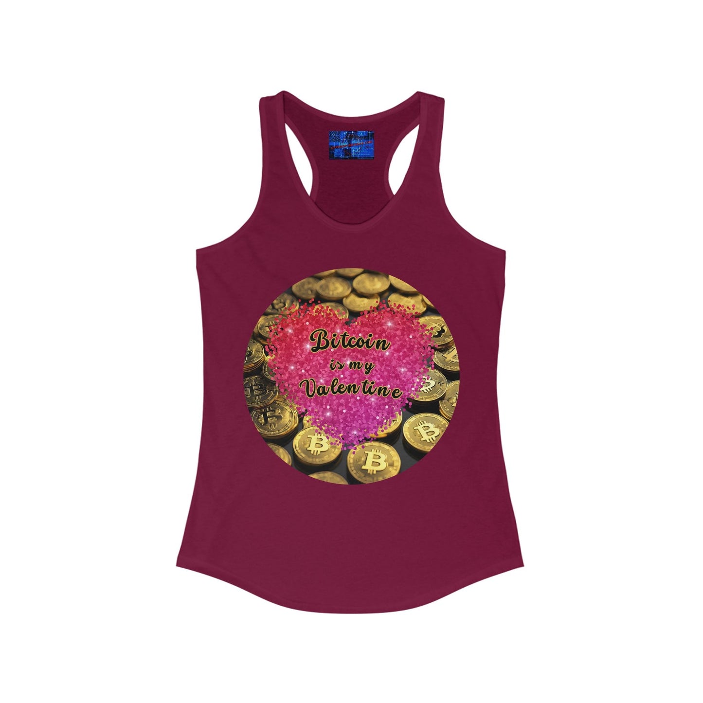 Bitcoin is My Valentine Women's Racerback Tank Top by cypherpunkgear – cypherpunkgear.com | Cypherpunk Merch